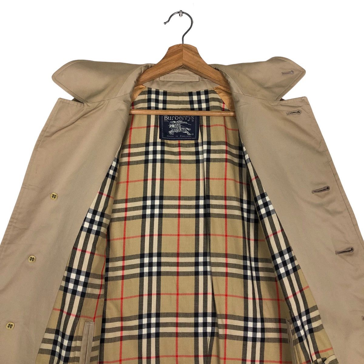 Burberry 🔥Vintage Long Jacket Burberry Made in England Nova Check Size US M / EU 48-50 / 2 - 13 Thumbnail