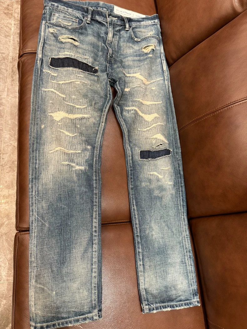 Neighborhood Neighborhood 21ss Distressed Denim Jeans Size US 32 / EU 48 - 1 Thumbnail