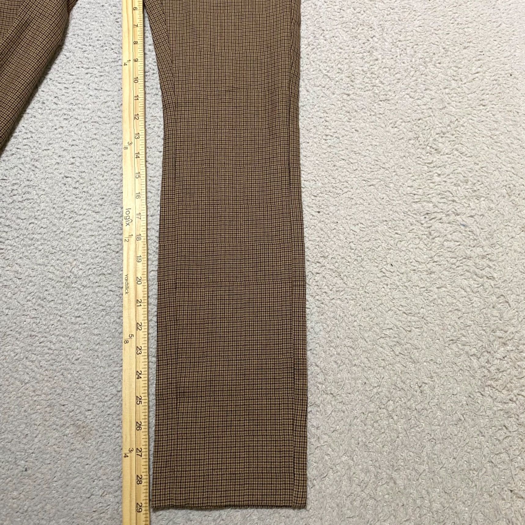 Old Navy Old Navy Womens Tall Pants Brown Plaid Pixie Skinny Ankle High Rise Pockets 2 Size 26" / US 2 / IT 38 - 6 Thumbnail