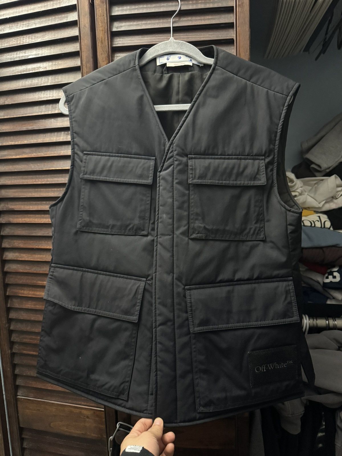 Off-White Off-White Wave Tag Padded Vest Size US M / EU 48-50 / 2 - 1 Thumbnail