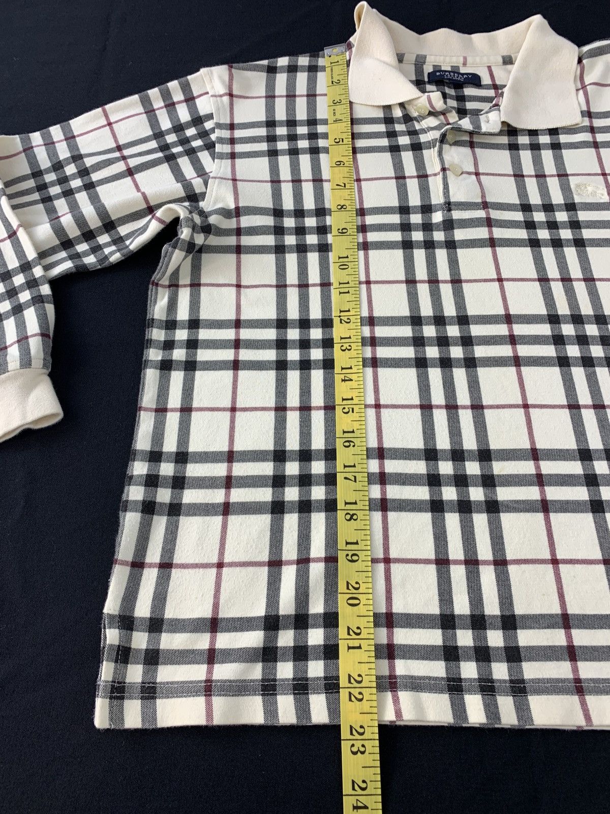 Burberry Burberry London Nova Checked Monogram Longsleeve Pocket Polo Size US M / EU 48-50 / 2 - 9 Thumbnail