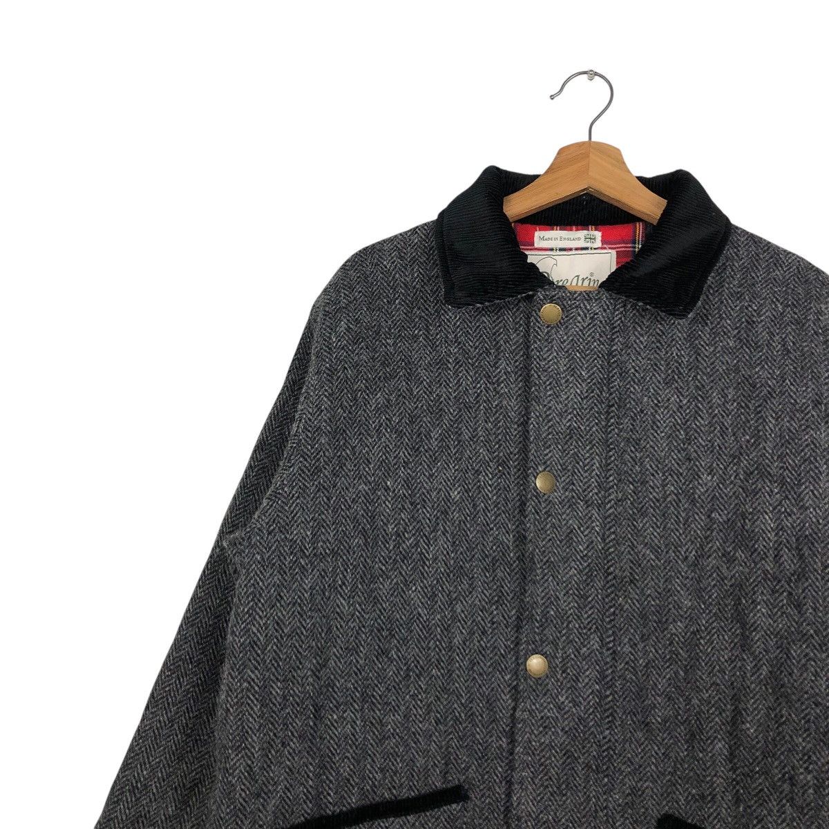 Harris Tweed 📌Vintage Chore Wool Jacket Quilted Peregrine Harris Tweed Size US L / EU 52-54 / 3 - 8 Thumbnail