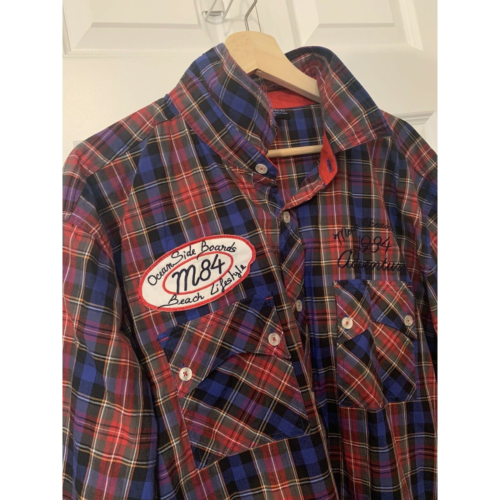 Mecca Vtg MECCA Men's Size 2XL RED PLAID Button Front Short Sleeve Size US XXL / EU 58 / 5 - 11 Thumbnail