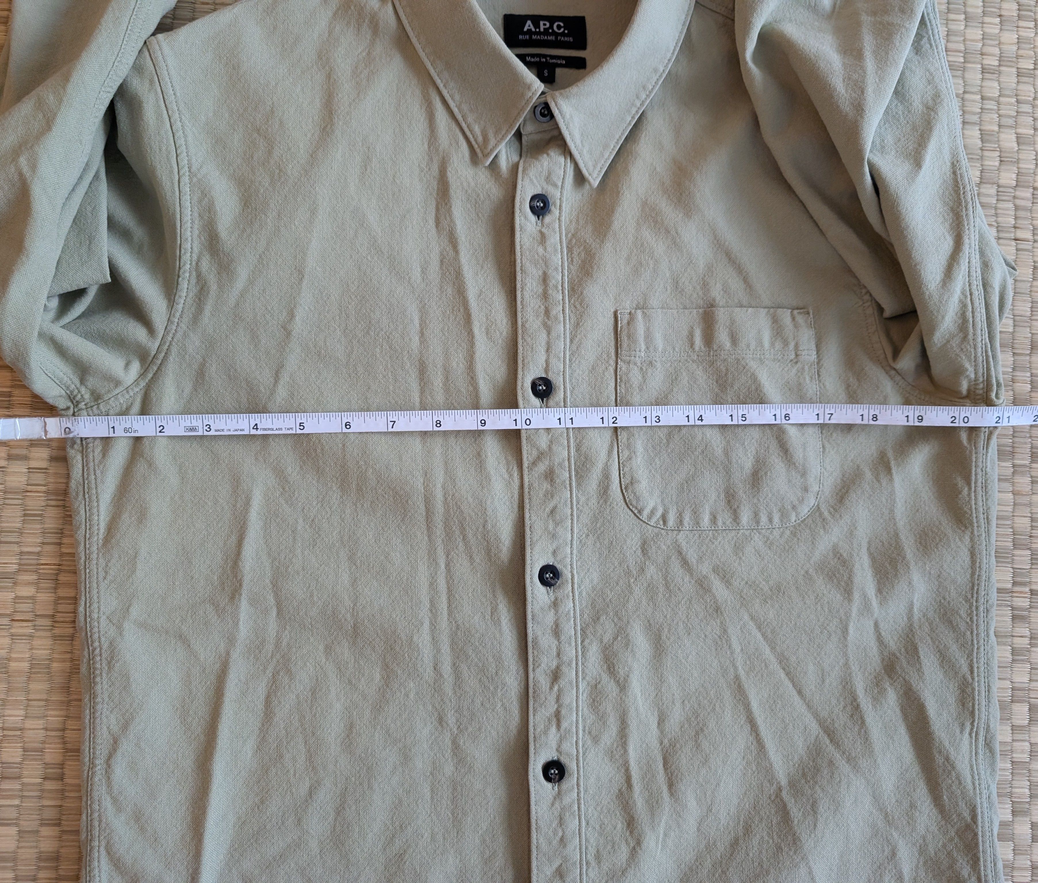 A.P.C. A.P.C. Cotton Linen Overshirt Deep Khaki Made in Tunisia Size US S / EU 44-46 / 1 - 5 Thumbnail