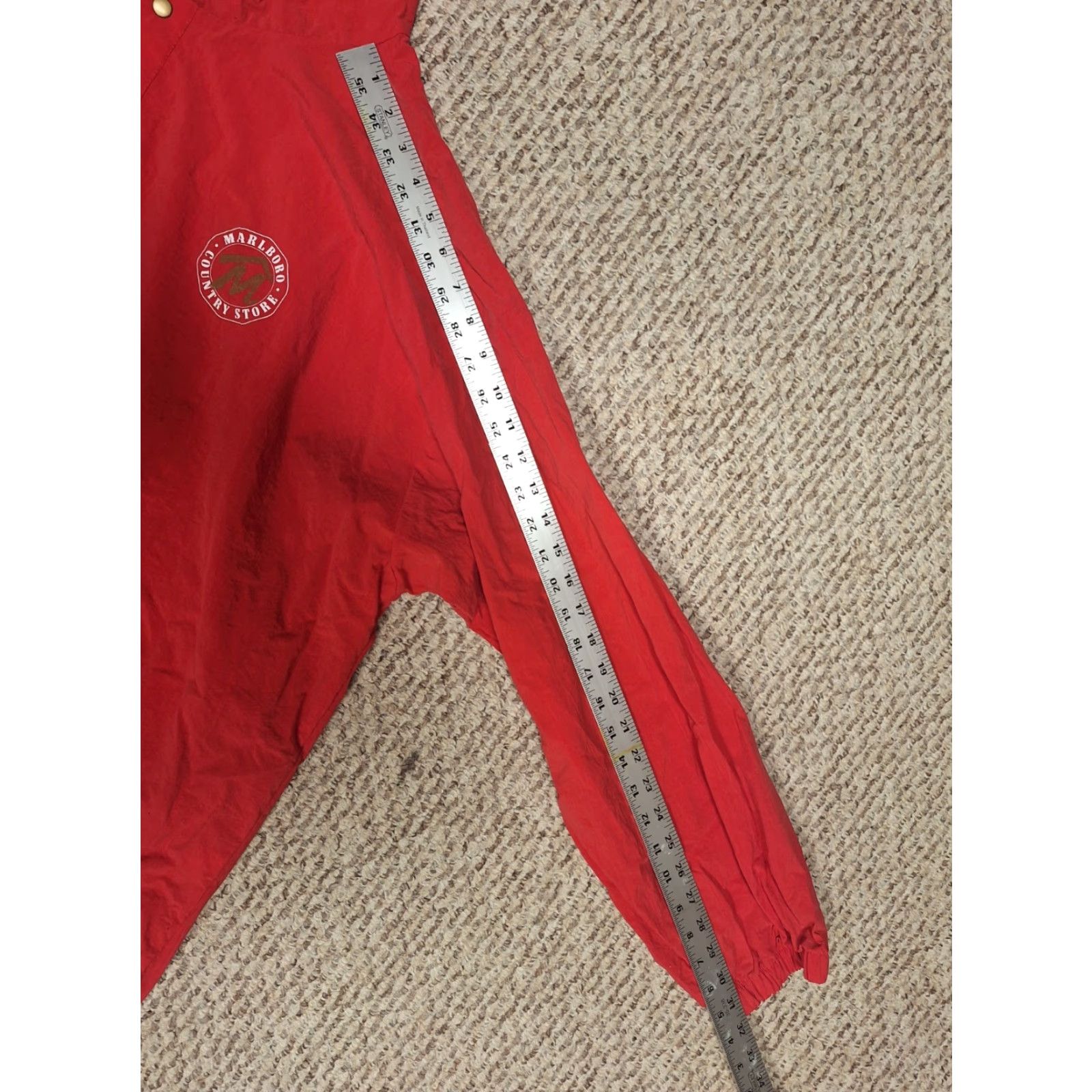 Marlboro VINTAGE Marlboro Country Store Windbreaker XL Jacket Ribbed Band Collar Logo Nylon Zip Red Men XL Autumn Spring Summer Winter Weather Jacket Size US XL / EU 56 / 4 - 5 Thumbnail