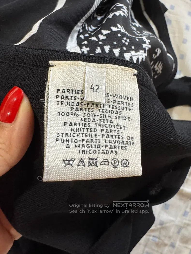 Hermes Hermes Black Mulberry Silk Knit Patchwork Dress, Skirt Hem Size M / US 6-8 / IT 42-44 - 4 Thumbnail