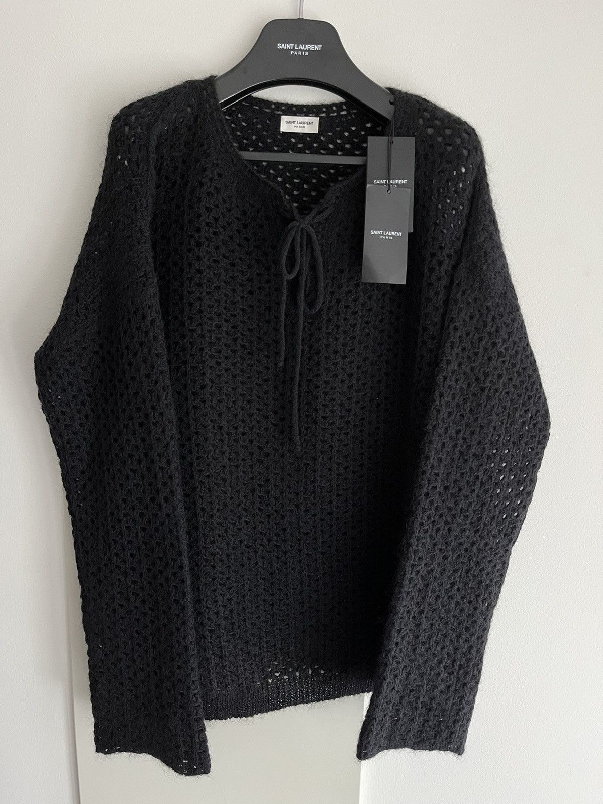 Saint Laurent Paris Rare Super Runway Saint Laurent Trashed Celebrity Sweater Size US XL / EU 56 / 4 - 14 Thumbnail
