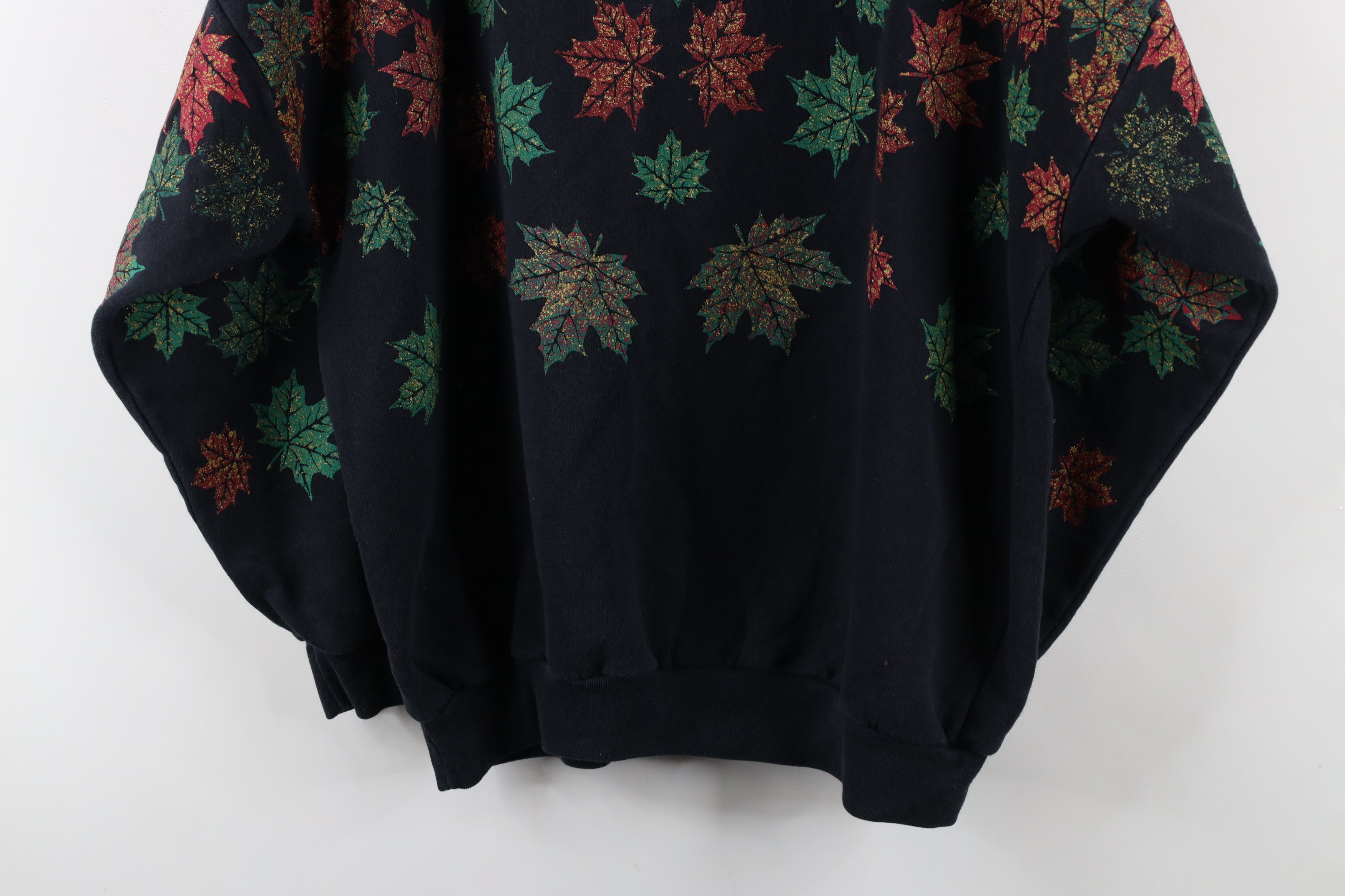 Vintage Vintage 90s Streetwear Fall Leaf All Over Print Sweatshirt Size XXL / US 16-18 / IT 52-54 - 11 Thumbnail