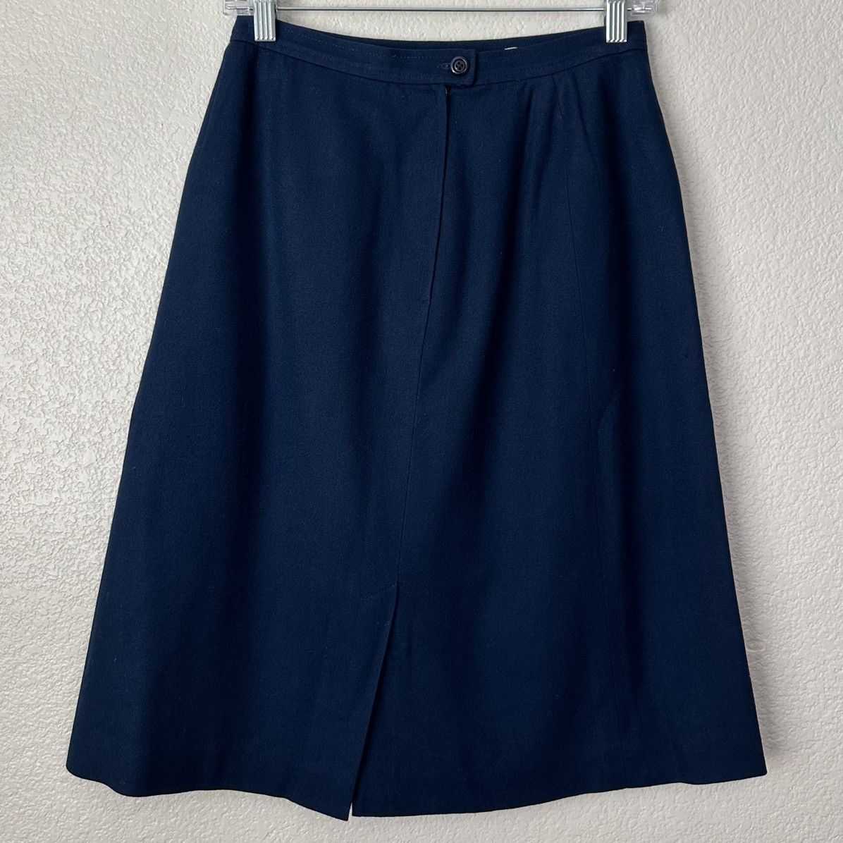 Pendleton Young Pendleton 100% Virgin Wool Girls Navy Blue Midi Skirt Size 27" / US 4 / IT 40 - 4 Thumbnail