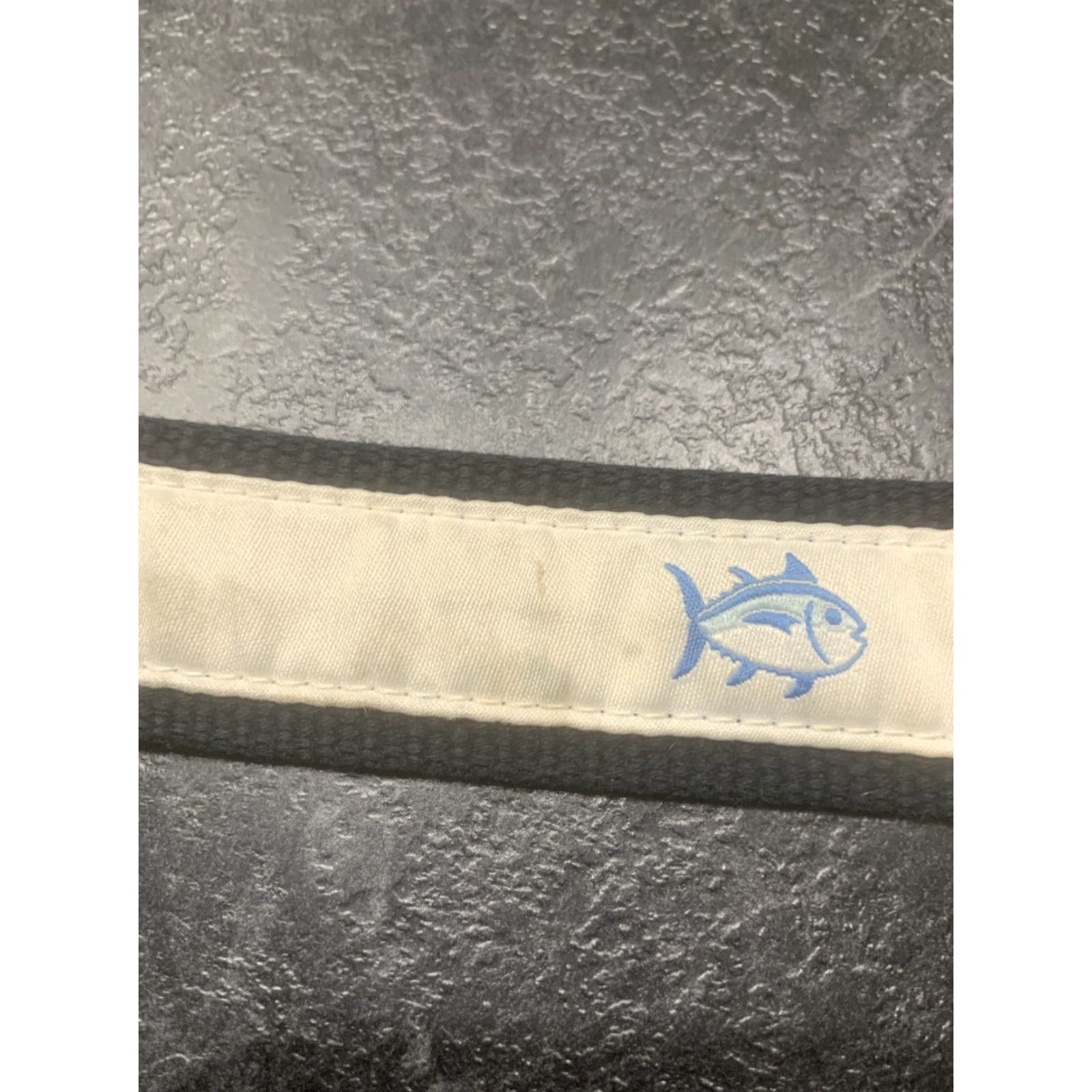 Southern Tide Southern Tide Leather Belt Men's 32 Blue Fish Embroidered Golf Mens Size 32 - 7 Thumbnail