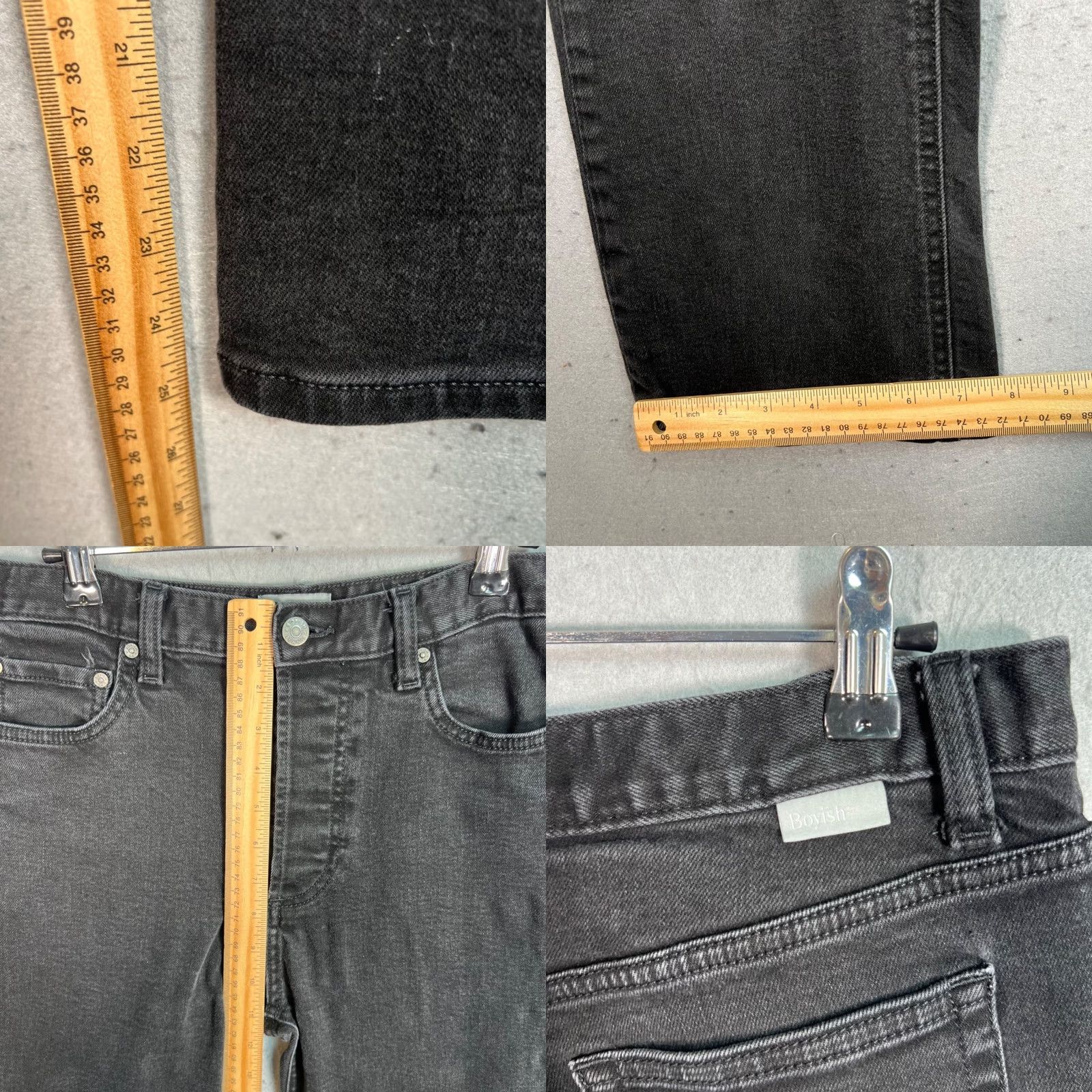 Boyish Boyish Brady La Strada Jeans Size 28 Black Denim Cotton Blend Women’s Jeans 5-Pocket Straight Inseam 25 in Vintage No Mens Womens Girls Size 28" / US 6 / IT 42 - 8 Thumbnail
