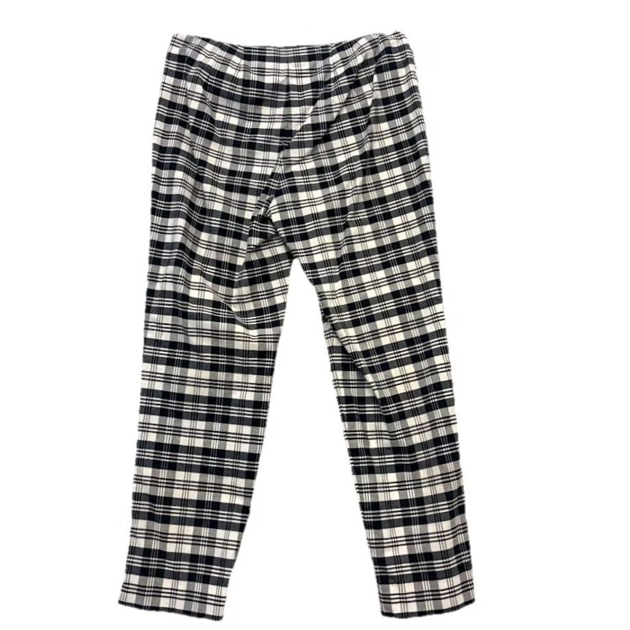 Talbots Talbots Sutton Black & White Plaid Side Zip Ankle Pant Womens Size 4P PETITE Size 27" / US 4 / IT 40 - 2 Thumbnail