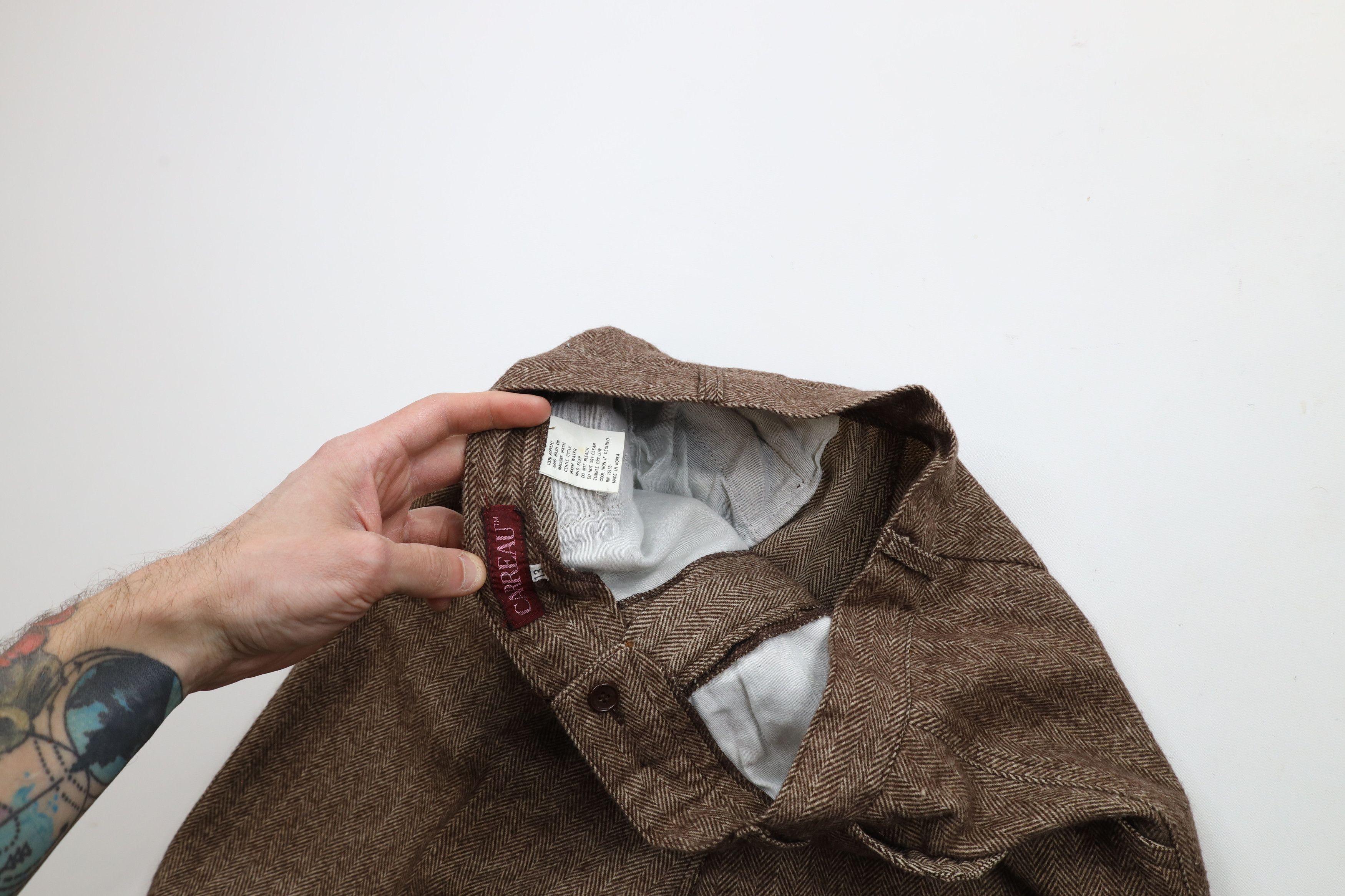 Vintage Vintage 90s Streetwear Herringbone Wide Leg Chino Pants Size 34" / US 12 / IT 48 - 7 Thumbnail