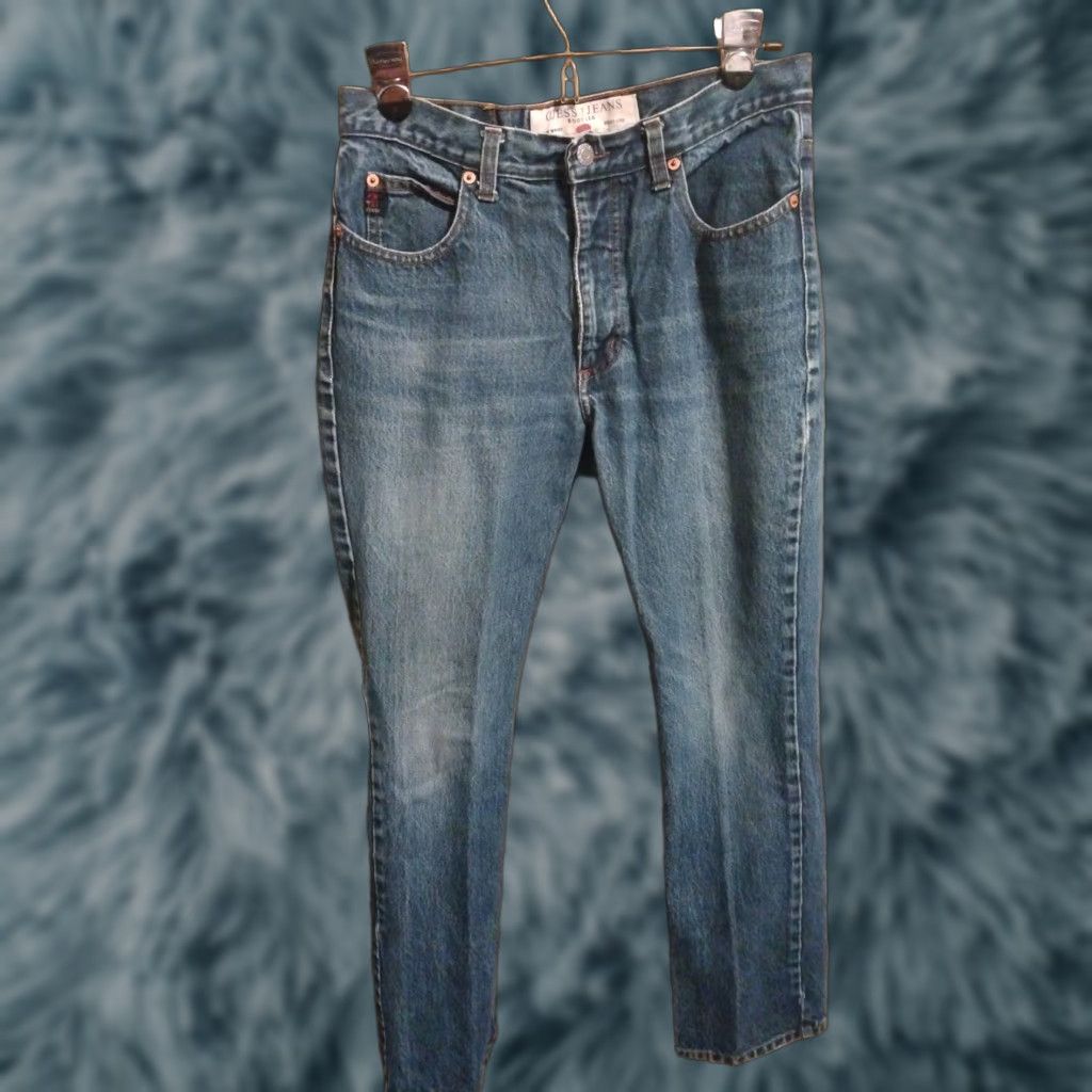 Guess VINTAGE GUESS JEANS Women Bootcut Denim 29 in Waist 27 in Inseam Blue Cotton Size 29" - 1 Thumbnail