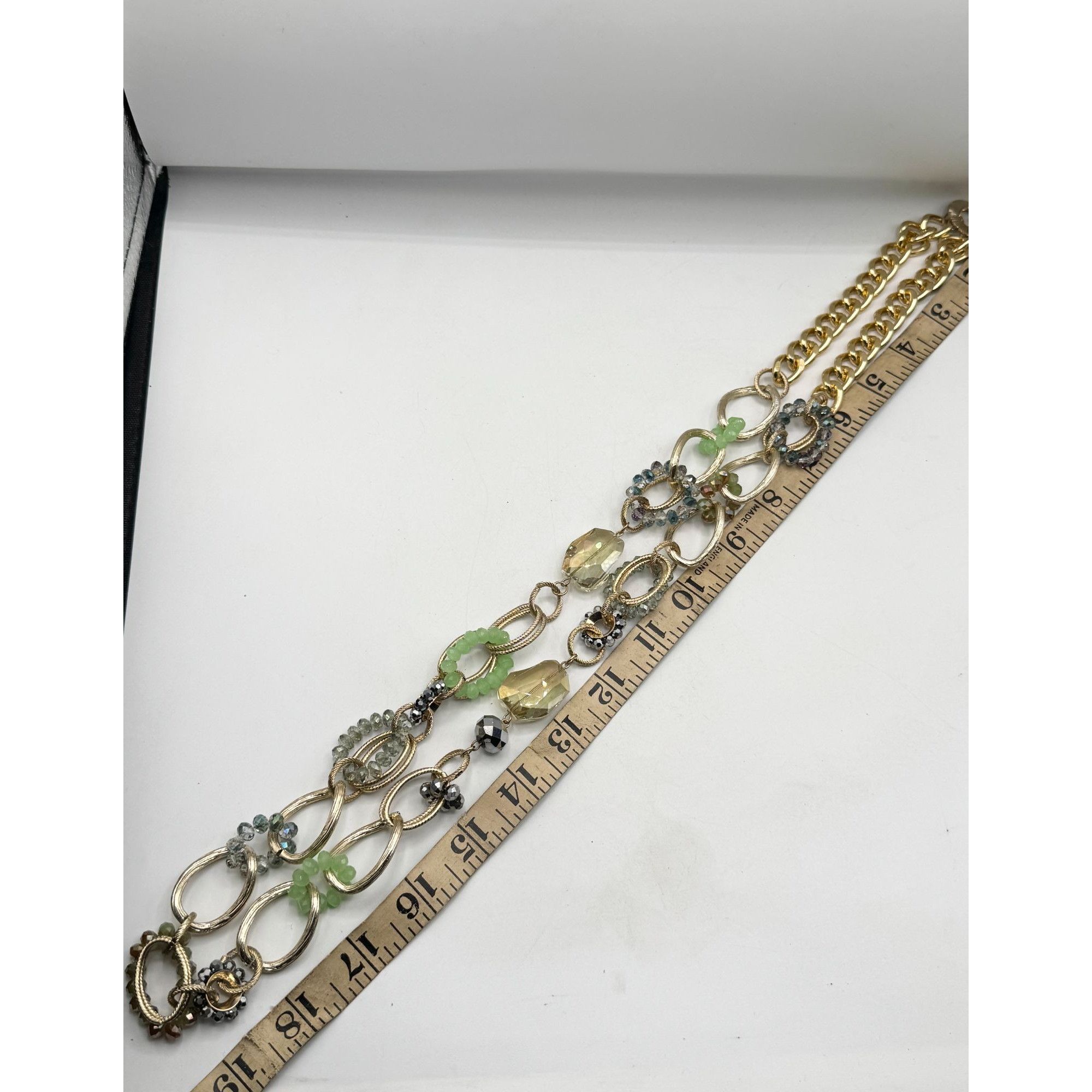 Vintage Beaded crystal chain beaded long necklace Size ONE SIZE - 5 Thumbnail