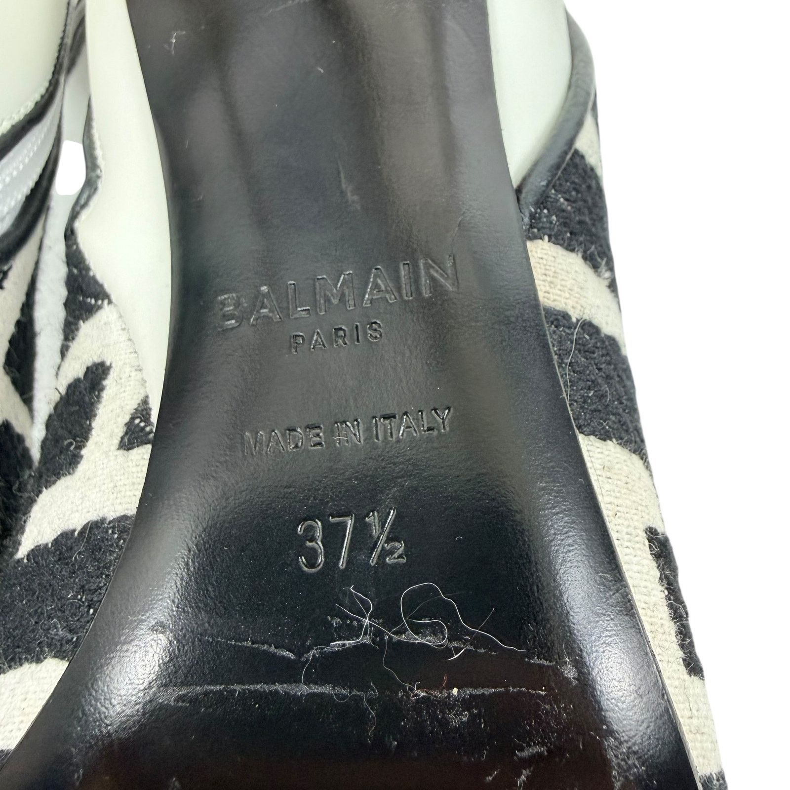 Balmain Balmain Roni Monogram Jacquard Leather Ankle Booties White Size US 7.5 / IT 37.5 - 9 Thumbnail