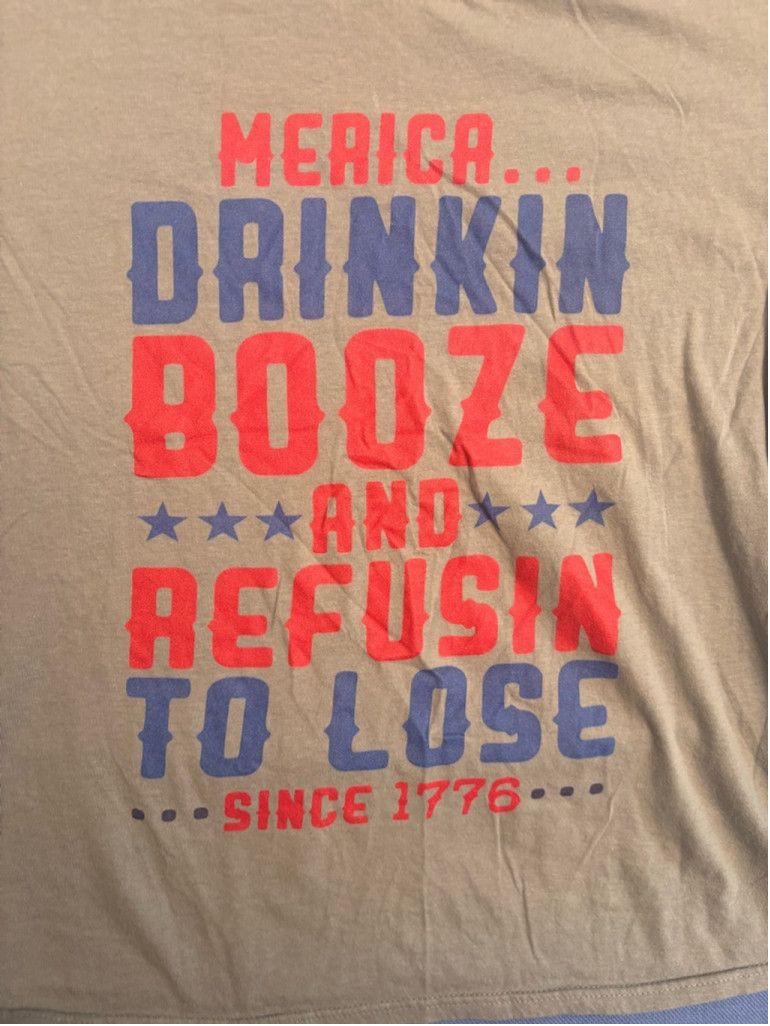 Anvil Women's Anvil American Patriotic T-shirt Size L Gray Size L / US 10 / IT 46 - 6 Thumbnail