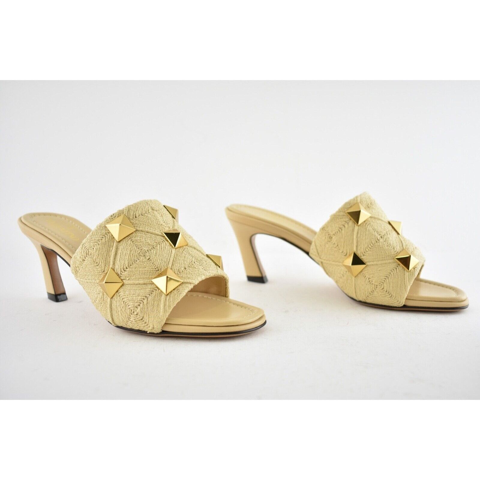 Valentino Rockstud Roman Stud Backless Mule Slide Heel Sandal 35.5 Size US 5.5 / IT 35.5 - 4 Thumbnail