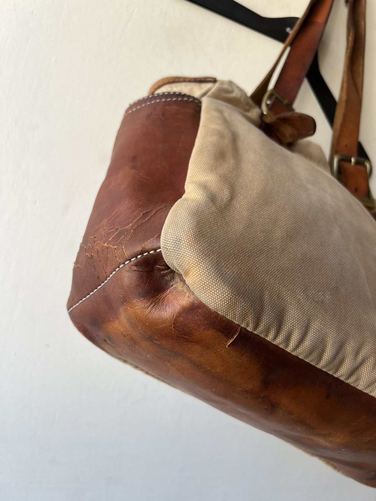 Bronson MFG. CO. Vintage Bronson Leather Distressed Heavy Leather Tote Bag Size ONE SIZE - 19 Thumbnail