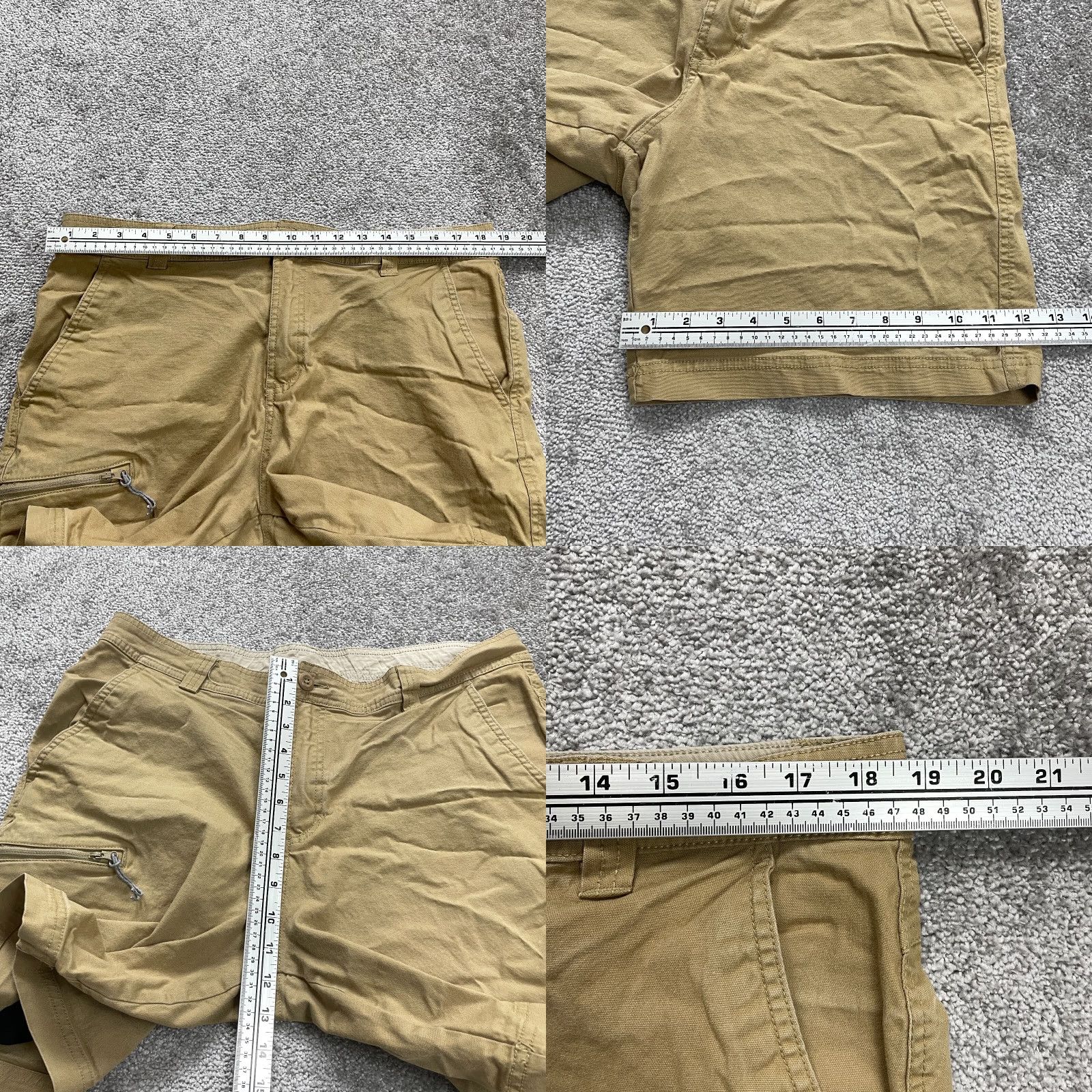 Vintage Columbia Chino Shorts Men's 37 Brown Cotton Flat Front Casual Outdoor 8.5 Inseam Size US 37 - 8 Thumbnail