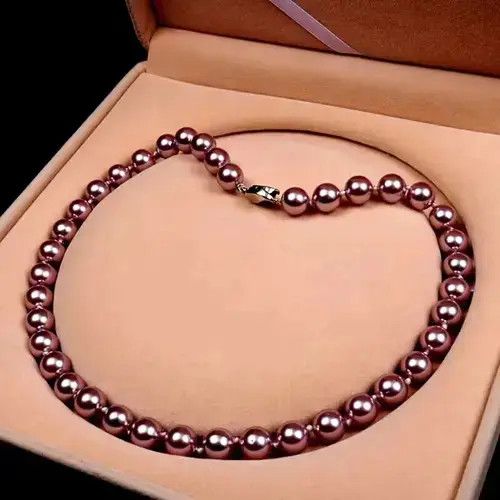 Jewelry Luxury Shine Lilac Natural Pearls Necklace Size ONE SIZE - 4 Thumbnail