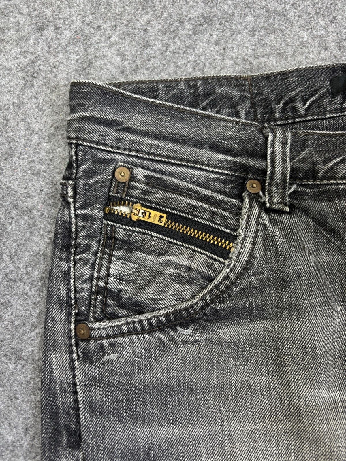 Japanese Brand Vintage Johnbull Paint Selvedge Denim F742 Size US 33 - 5 Thumbnail