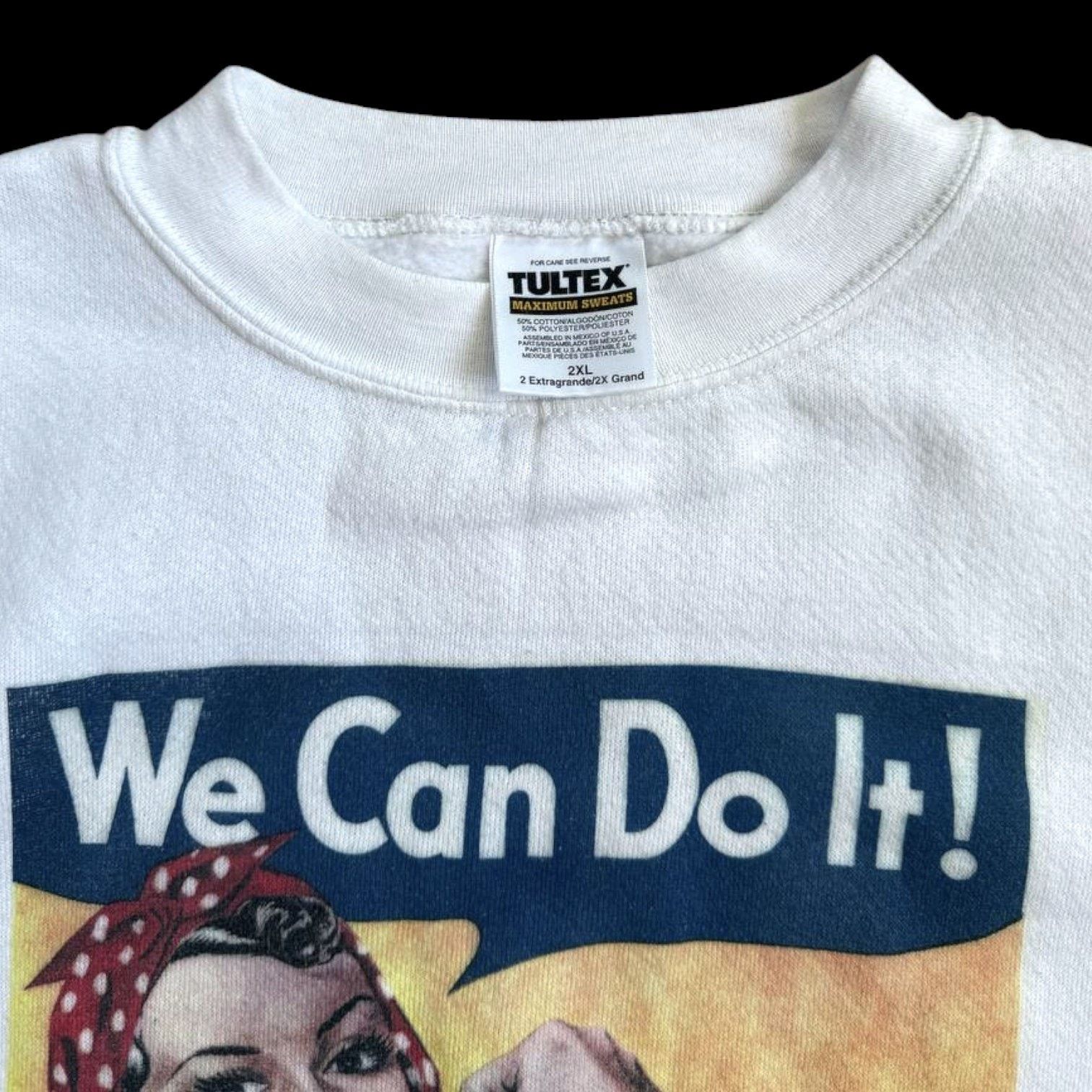 Tultex Rosie the Riveter White Sweater | Size 2XL Size XXL / US 16-18 / IT 52-54 - 5 Thumbnail