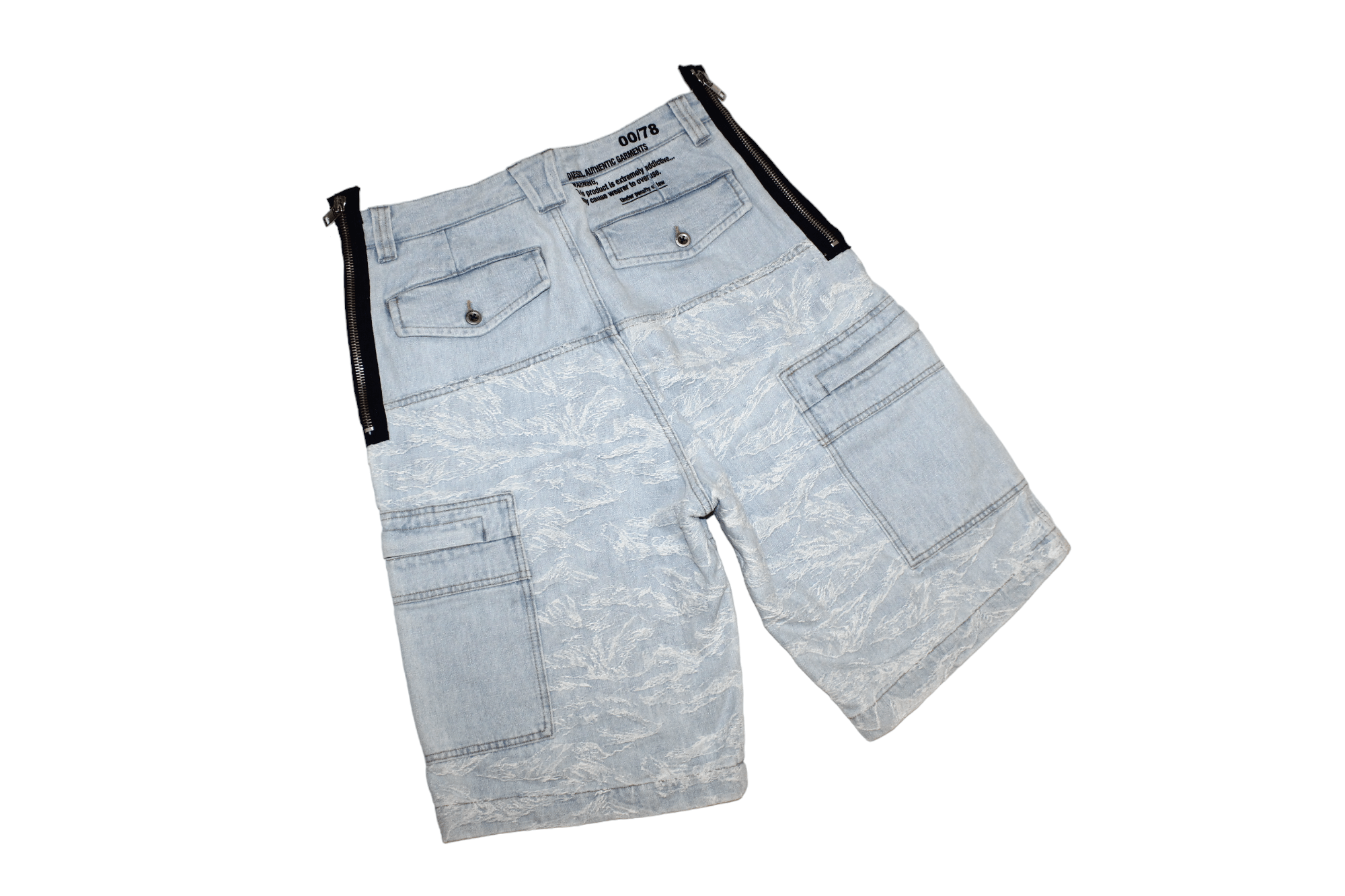 Diesel 💥Diesel D-LUK Baggy Heavy Denim Shorts Textured Pattern Size US 32 / EU 48 - 16 Thumbnail