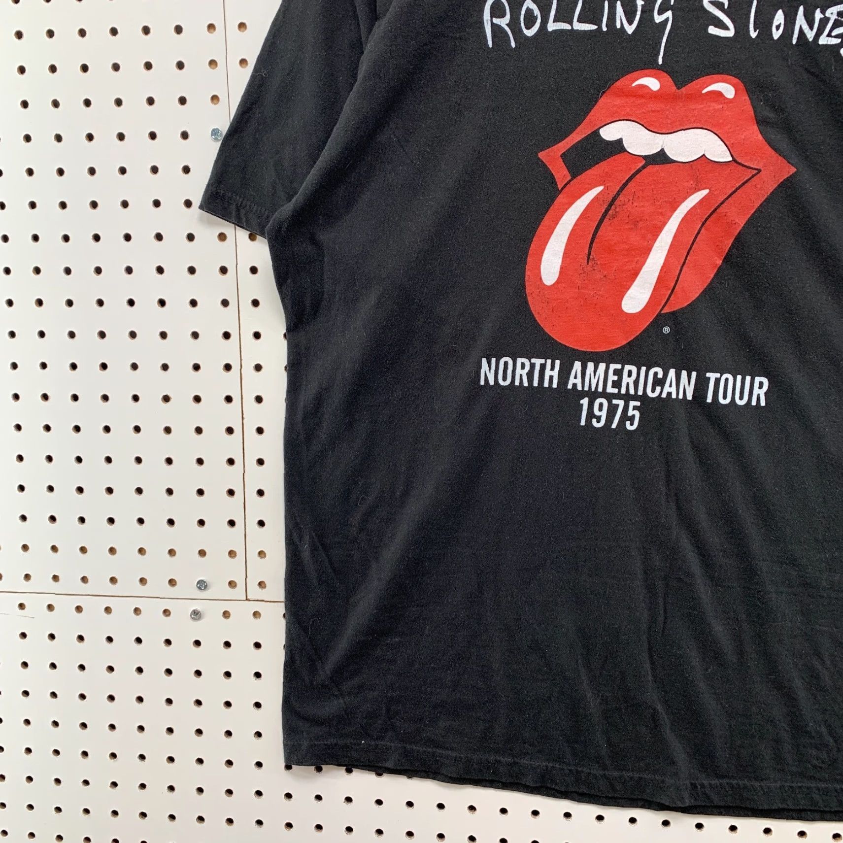 Vintage VINTAGE The Rolling Stones Shirt XL Black 1975 North American Tour Music Band Unisex Adults 24x29.5 Crew Neck Short Sleeve Cotton, Cotton Blend Mens Size US XL / EU 56 / 4 - 3 Thumbnail