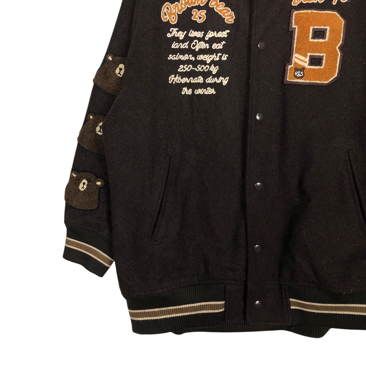 Hysteric Glamour 📌Vintage Bomber Jacket Wool Rivet & Surge Big Logo Design Size US M / EU 48-50 / 2 - 5 Thumbnail