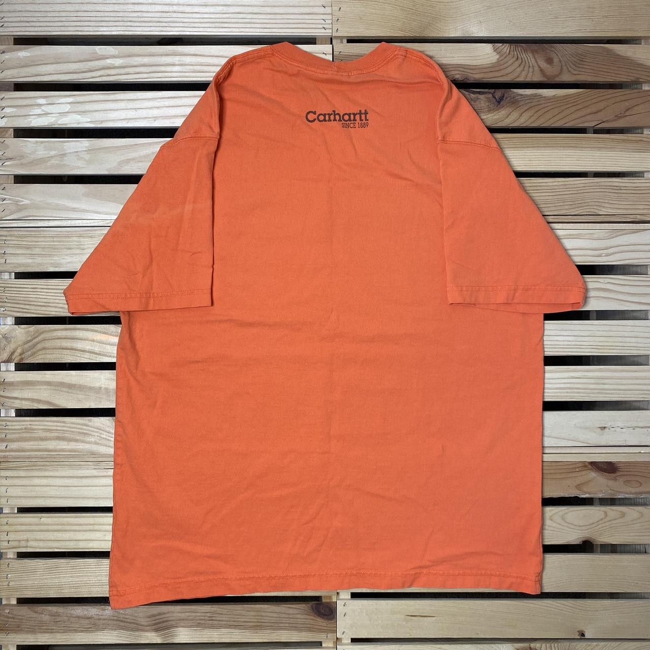 Carhartt Vintage Carhartt Orange Workwear Tee Size Large Size US L / EU 52-54 / 3 - 2 Thumbnail