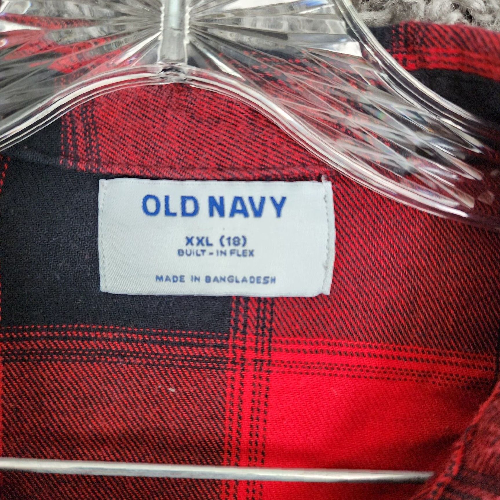 Old Navy VINTAGE Old Navy Womens Red Black Plaid Long Sleeve Button-Up Flannel Size 2XL Womens Size XXL / US 16-18 / IT 52-54 - 4 Thumbnail