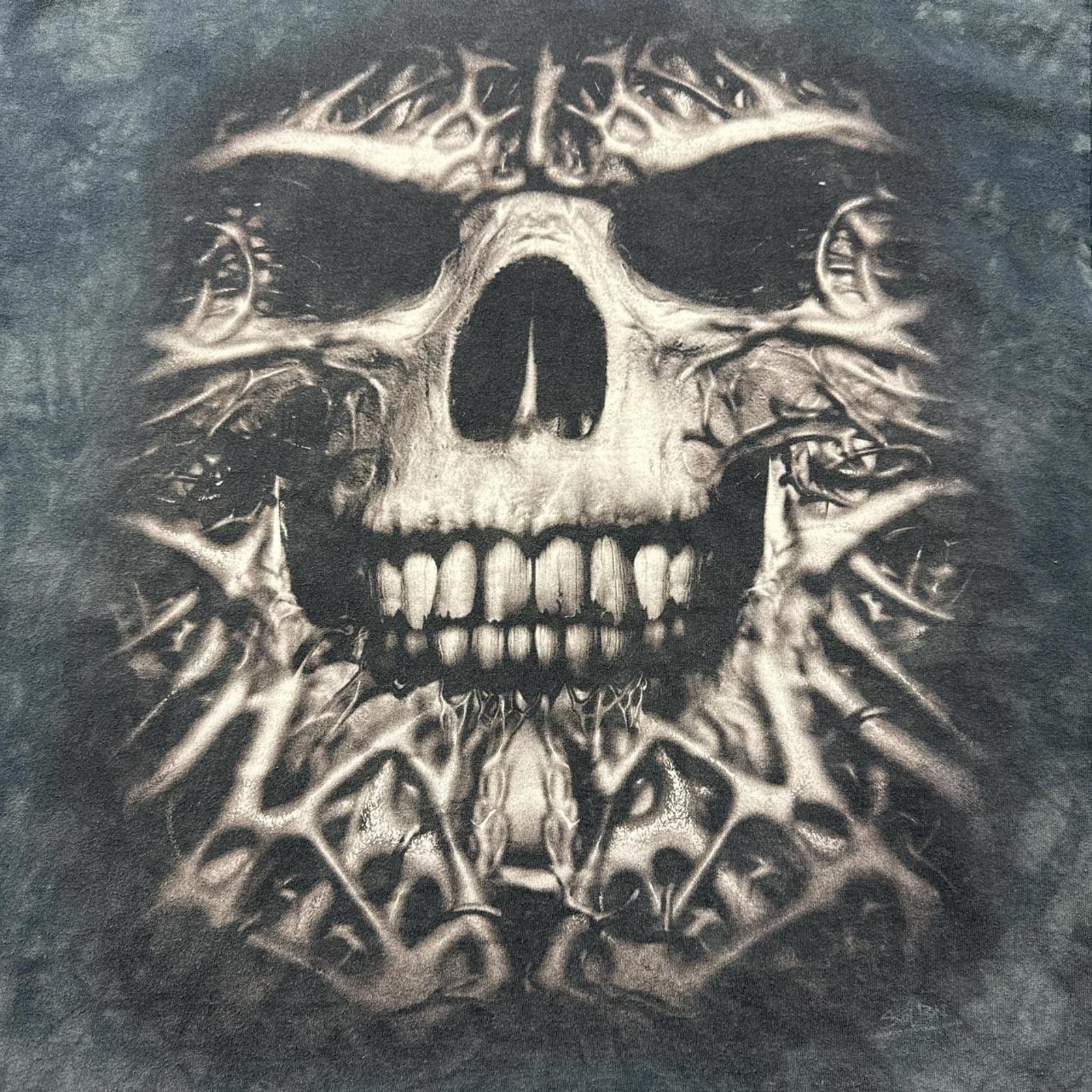 Other Big Skull Bone Face Dead Horror Tie Dye Y2k T-Shirt Size US XL / EU 56 / 4 - 4 Thumbnail