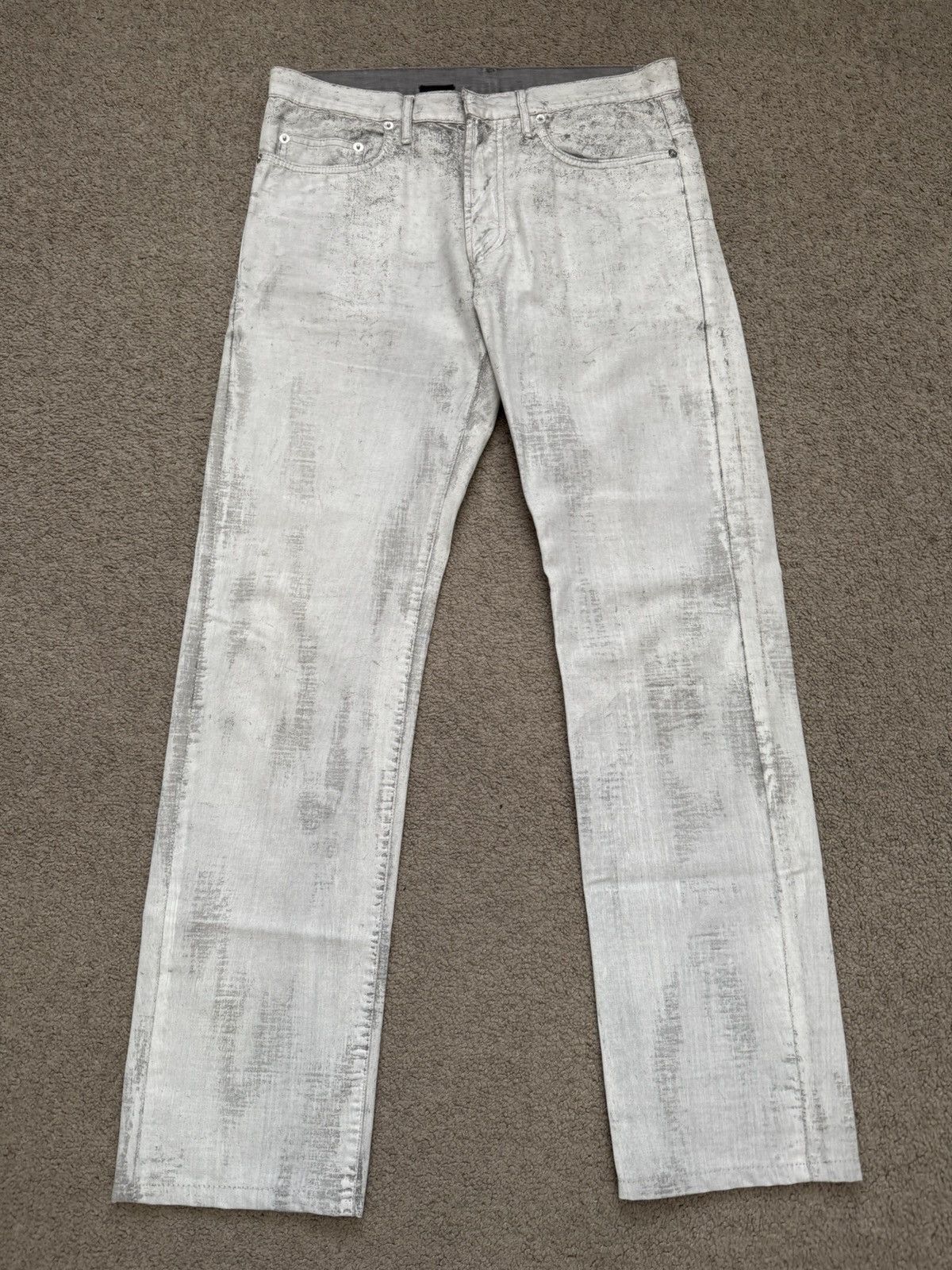 Dior × Hedi Slimane Dior Homme White Japanese Denim | Grailed