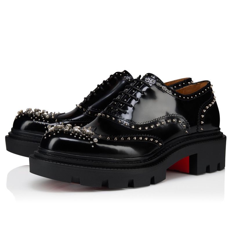 Christian Louboutin os11x0526 College Strass Penny Loafers in Black Size US 9 / EU 42 - 2 Thumbnail