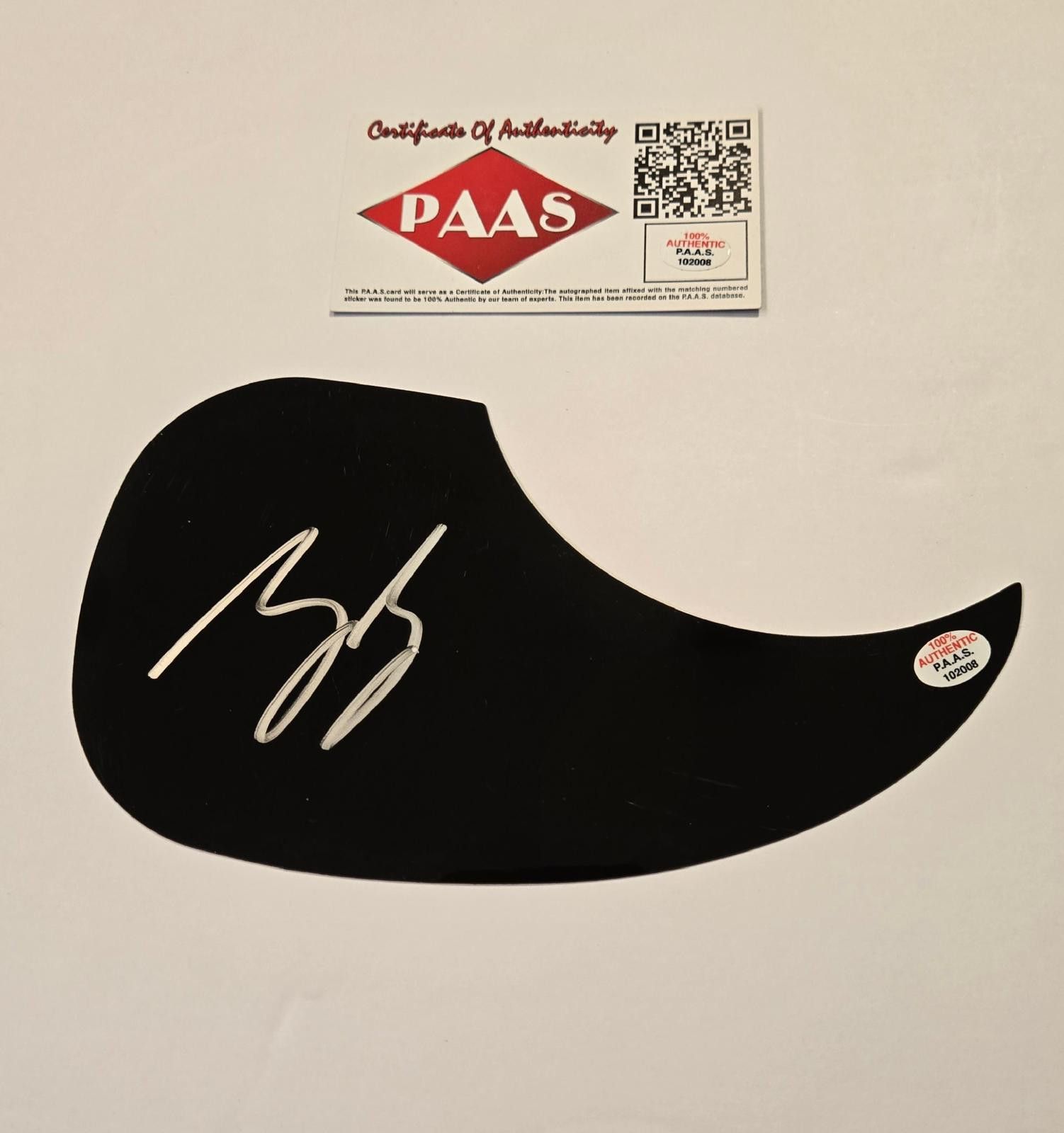 Other Zac Brown autographed guitar pick guard PAAS COA Size ONE SIZE - 2 Thumbnail