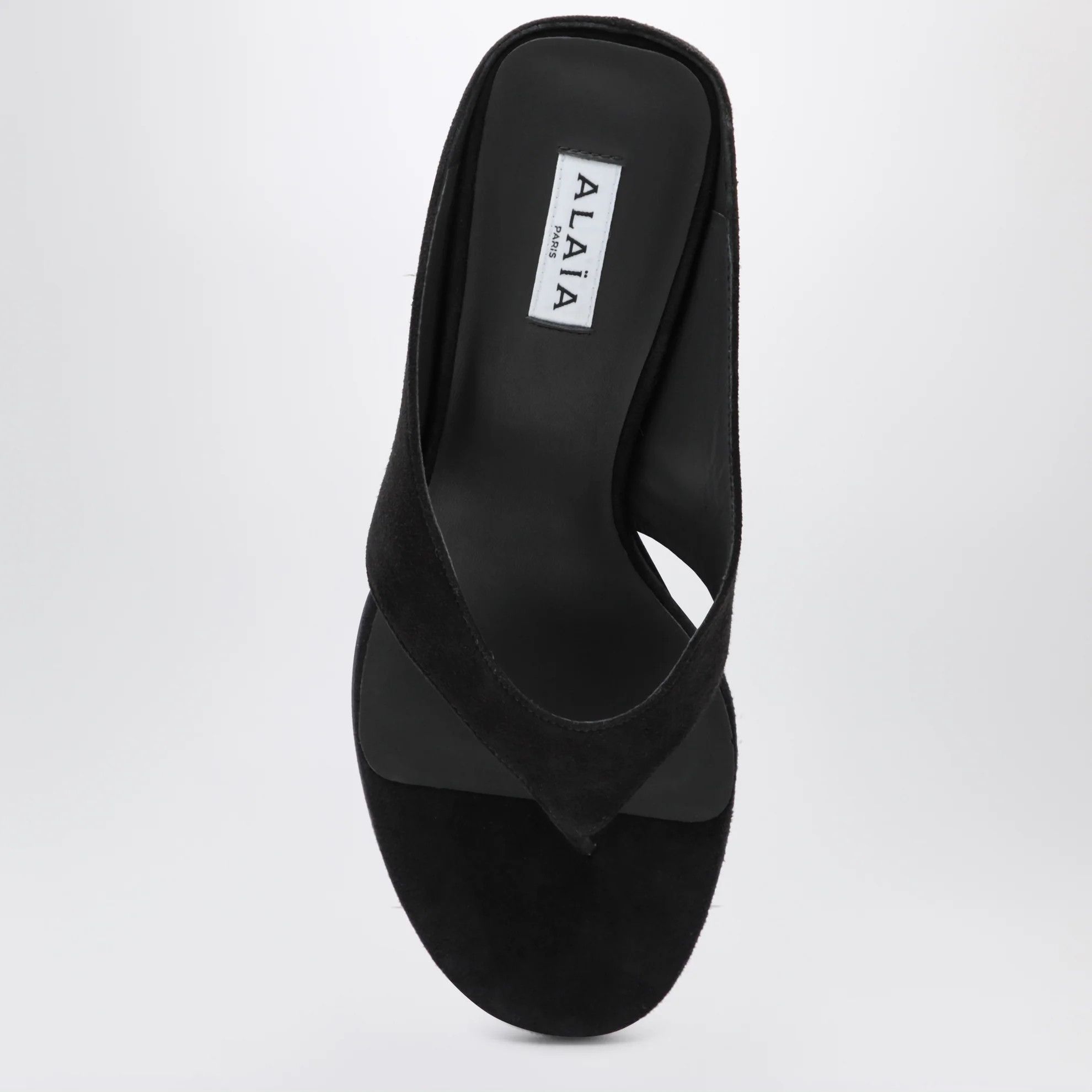Alaia o1d2blof0426 Leather Thong Mules in Black Size US 6 / IT 36 - 3 Thumbnail