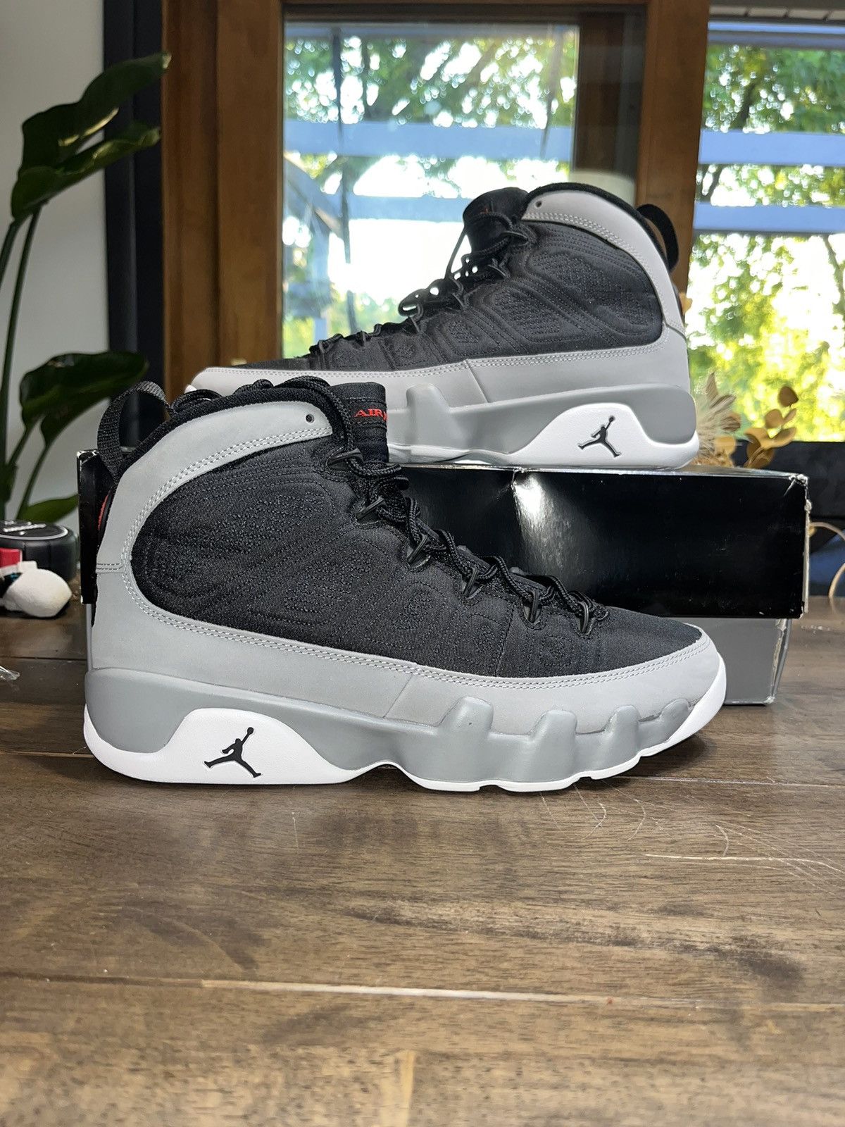 image of Jordan Nike Jordan 9 Charcoal Grey Shoes, Men's (Size 10)