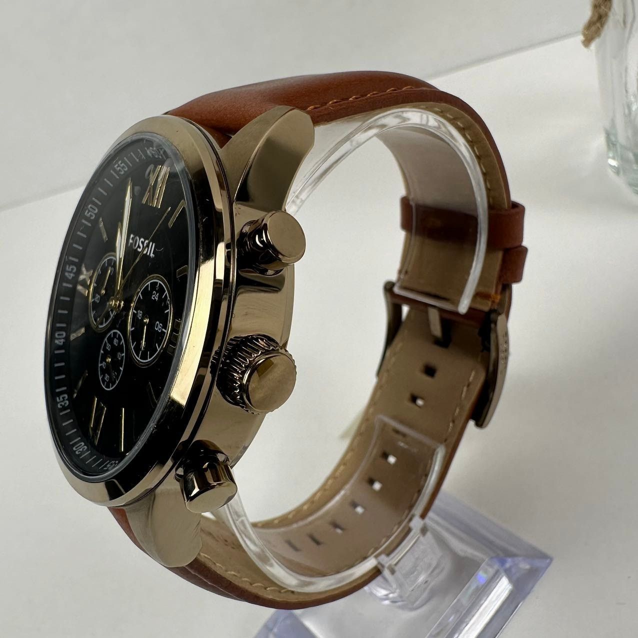 Fossil NWT Fossil Flynn Chronograph Brown Leather Men Watch BQ2261 Size ONE SIZE - 4 Thumbnail