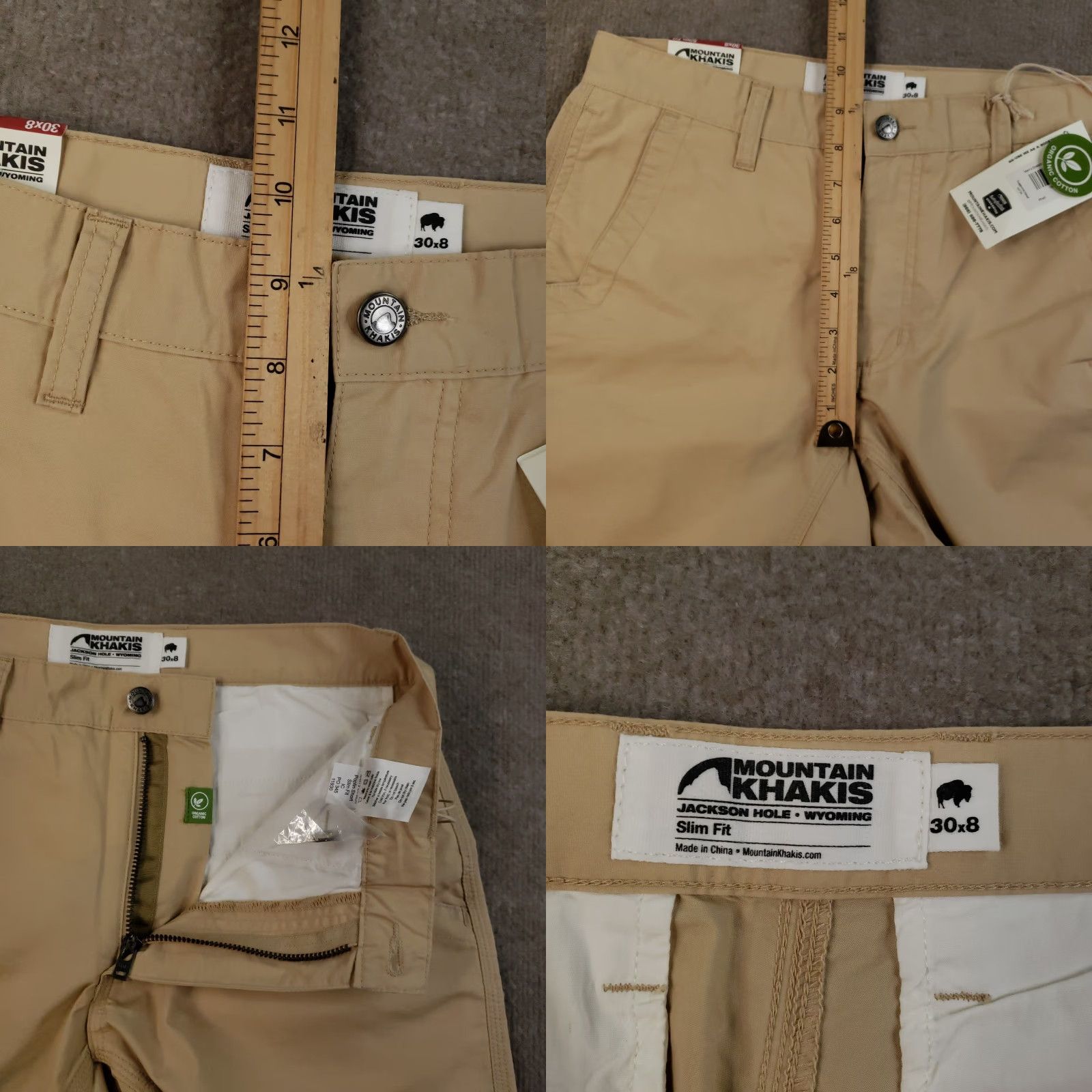 Mountain Khakis VINTAGE Mountain Khakis Shorts Mens 30 Beige Stretch Poplin Slim Fit 8" Inseam W82 Size US 30 / EU 46 - 8 Thumbnail