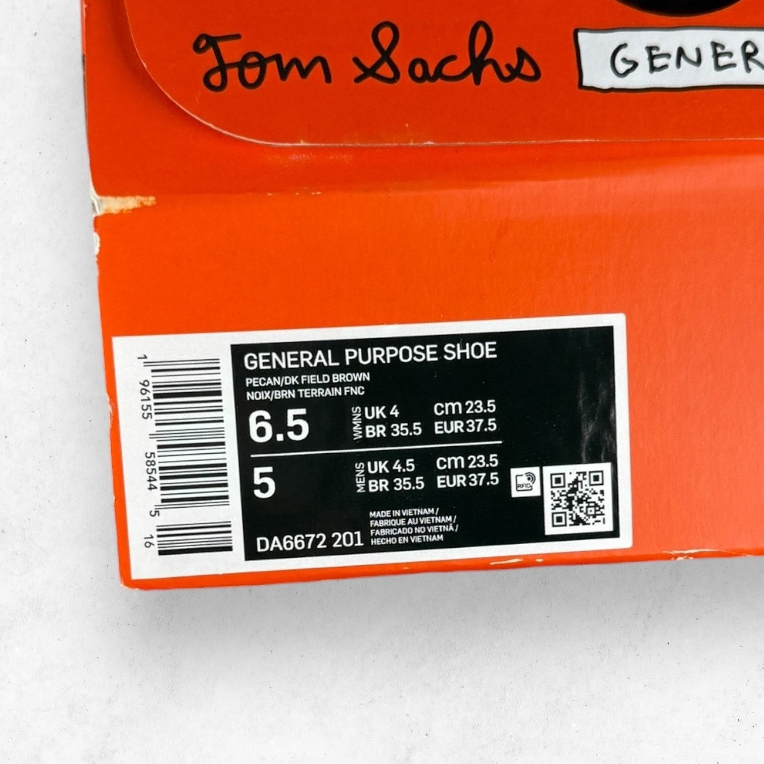 Nike Tom Sachs x Nike GPS Pecan/Brown Wmns 6.5 New in Box Size US 6.5 / IT 36.5 - 4 Thumbnail