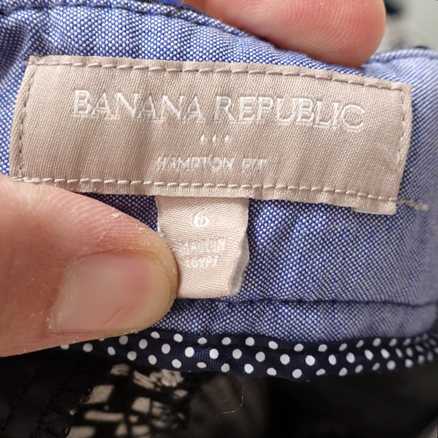 Banana Republic BANANA REPUBLIC Hampton Fit Geometric Chino Pants Womens Size 6 Black Size 28" / US 6 / IT 42 - 6 Thumbnail