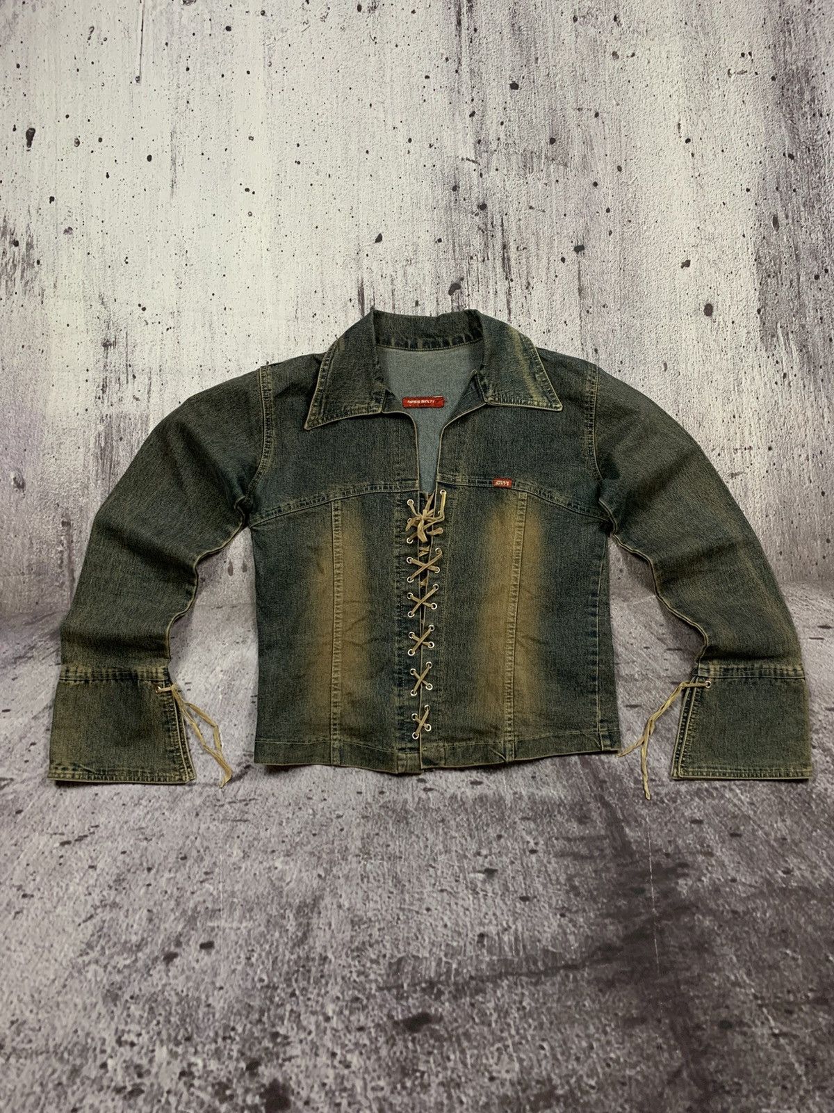 Japanese Brand Miss Sixty Denim Jacket Vintage Y2k Style Avantgarde Size S / US 4 / IT 40 - 1 Thumbnail