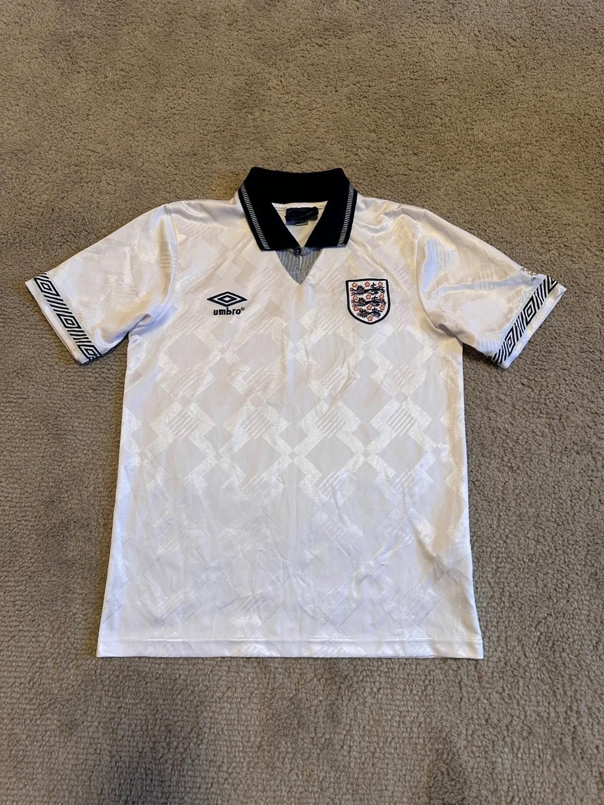 Umbro #19 Umbro England 1992 Football Shirt Soccer Jersey Sz S Size US S / EU 44-46 / 1 - 1 Thumbnail
