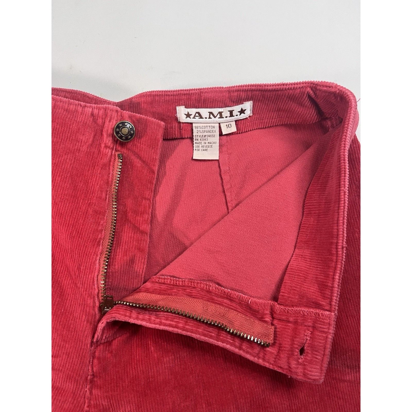 AMI AMI Pant Trousers Red Corduroy Paris Alexandre Mattiussi Hig Size 32" / US 10 / IT 46 - 4 Thumbnail