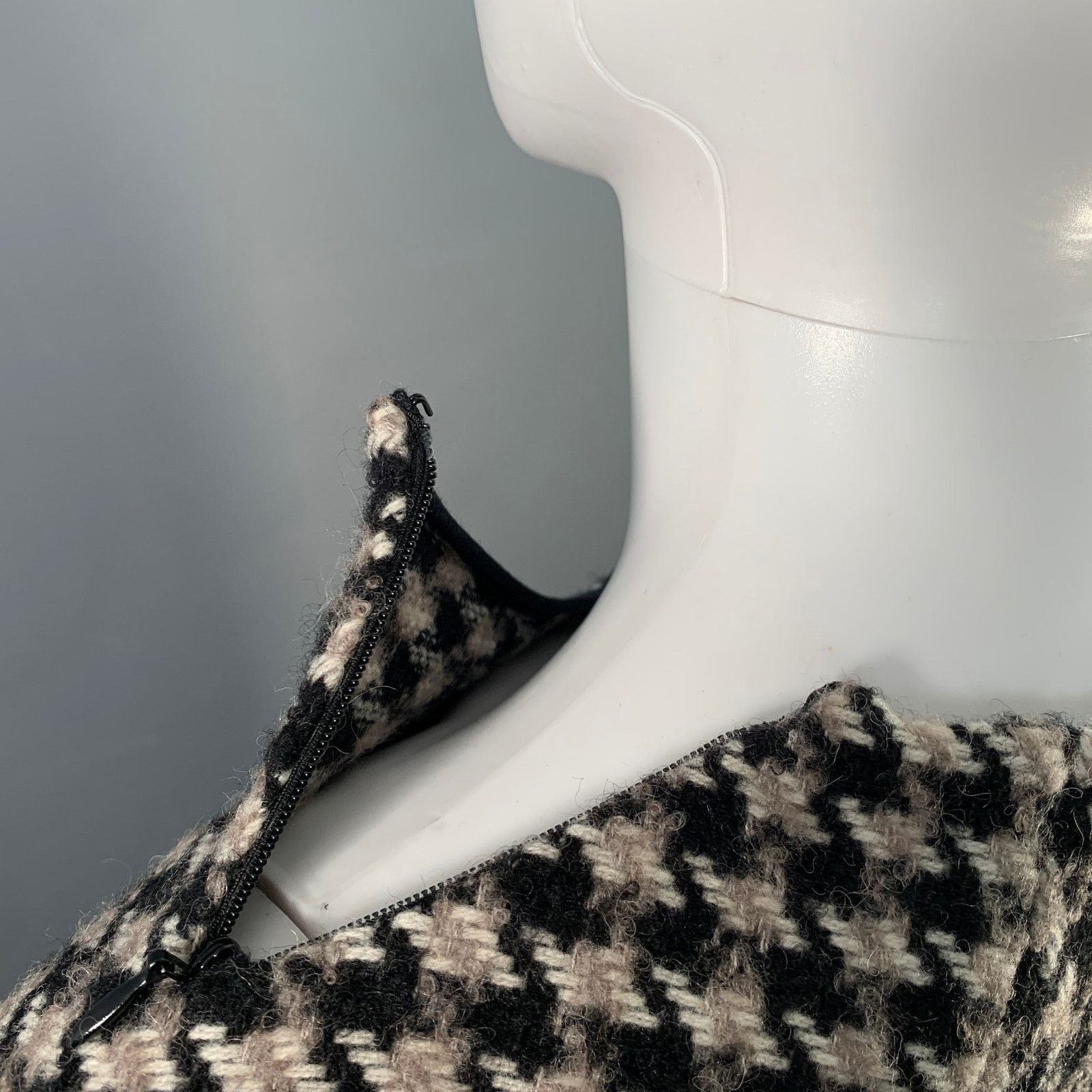 Derek Lam 10 Crosby DEREK LAM Wool Alpaca Houndstooth Poncho Pullover Size ONE SIZE - 6 Thumbnail