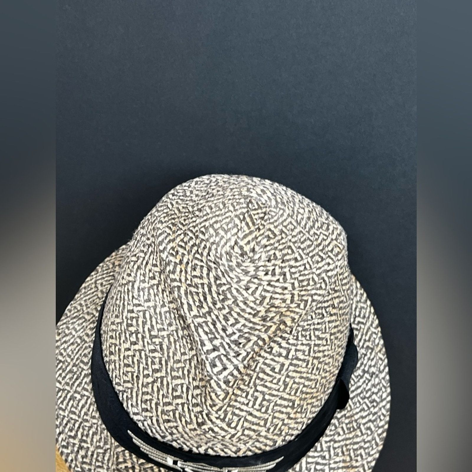Harley Davidson VINTAGE HARLEY DAVIDSON STRAW LOGO BAND FEDORA HAT SIZE S/M Size ONE SIZE - 3 Thumbnail