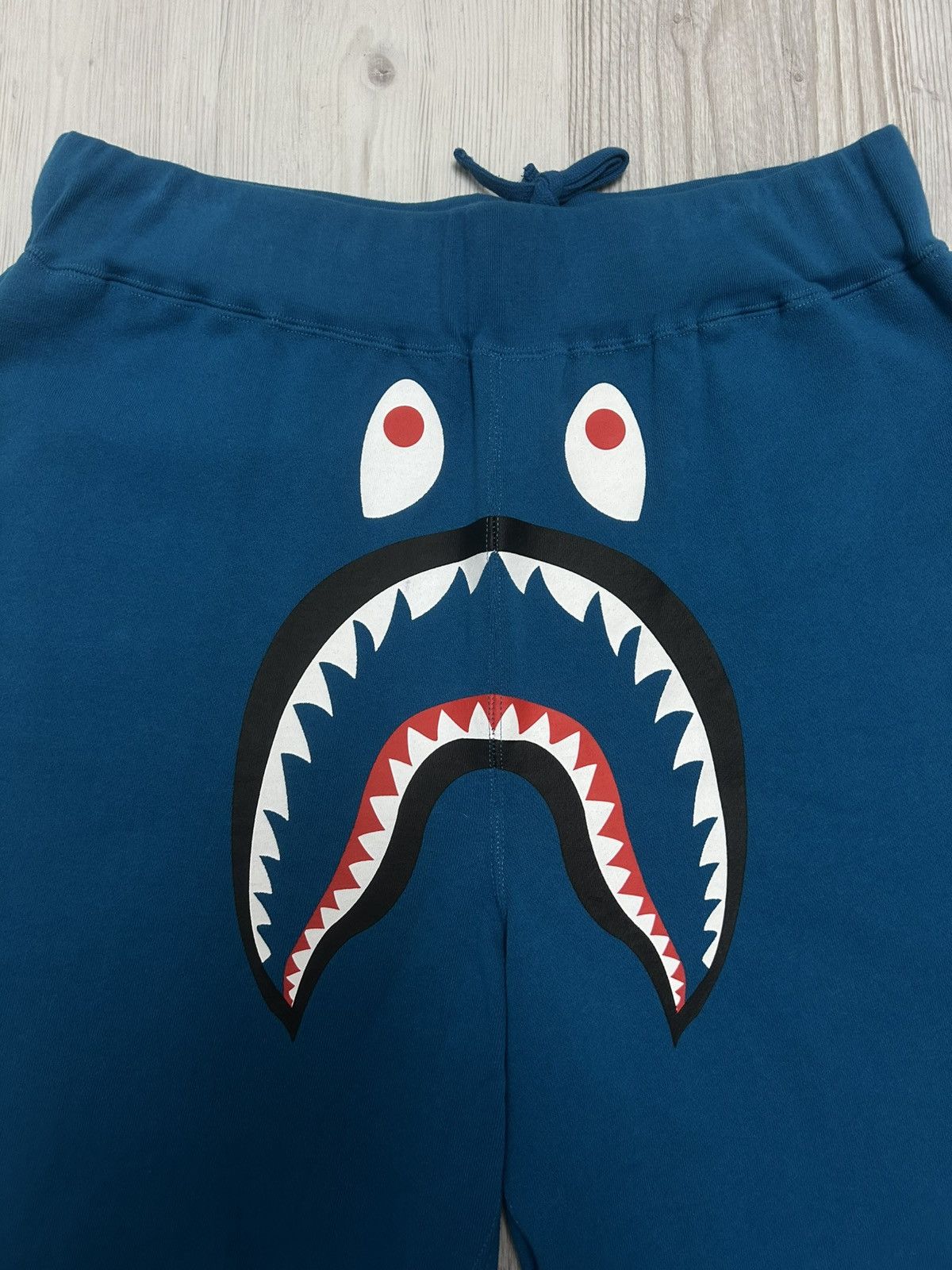 Bape Bape Shark Logo Blue Sweat Shorts NWT Size US 36 / EU 52 - 2 Thumbnail