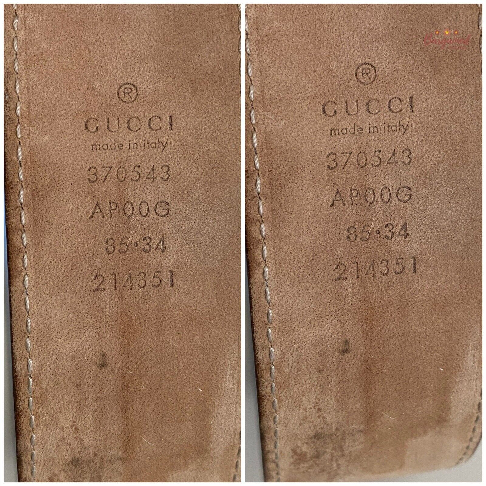 Gucci Gucci Blue Calfskin Leather Gold Interlocking G Buckle Belt Size 30 - 6 Thumbnail
