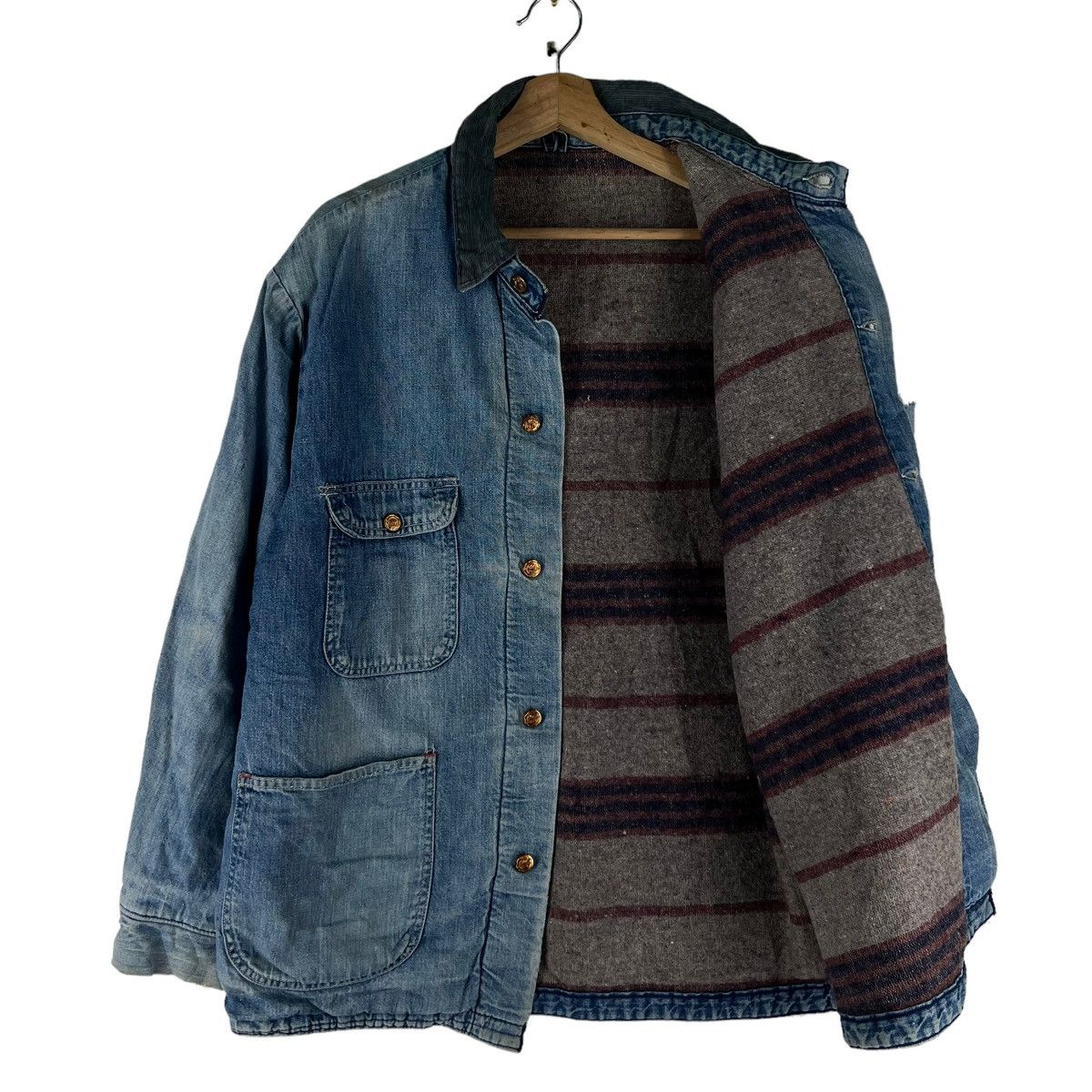 Vintage 🔥VINTAGE CHORE DENIM JACKET BLANKET LINING TOYO ENTERPRISE Size US M / EU 48-50 / 2 - 10 Thumbnail